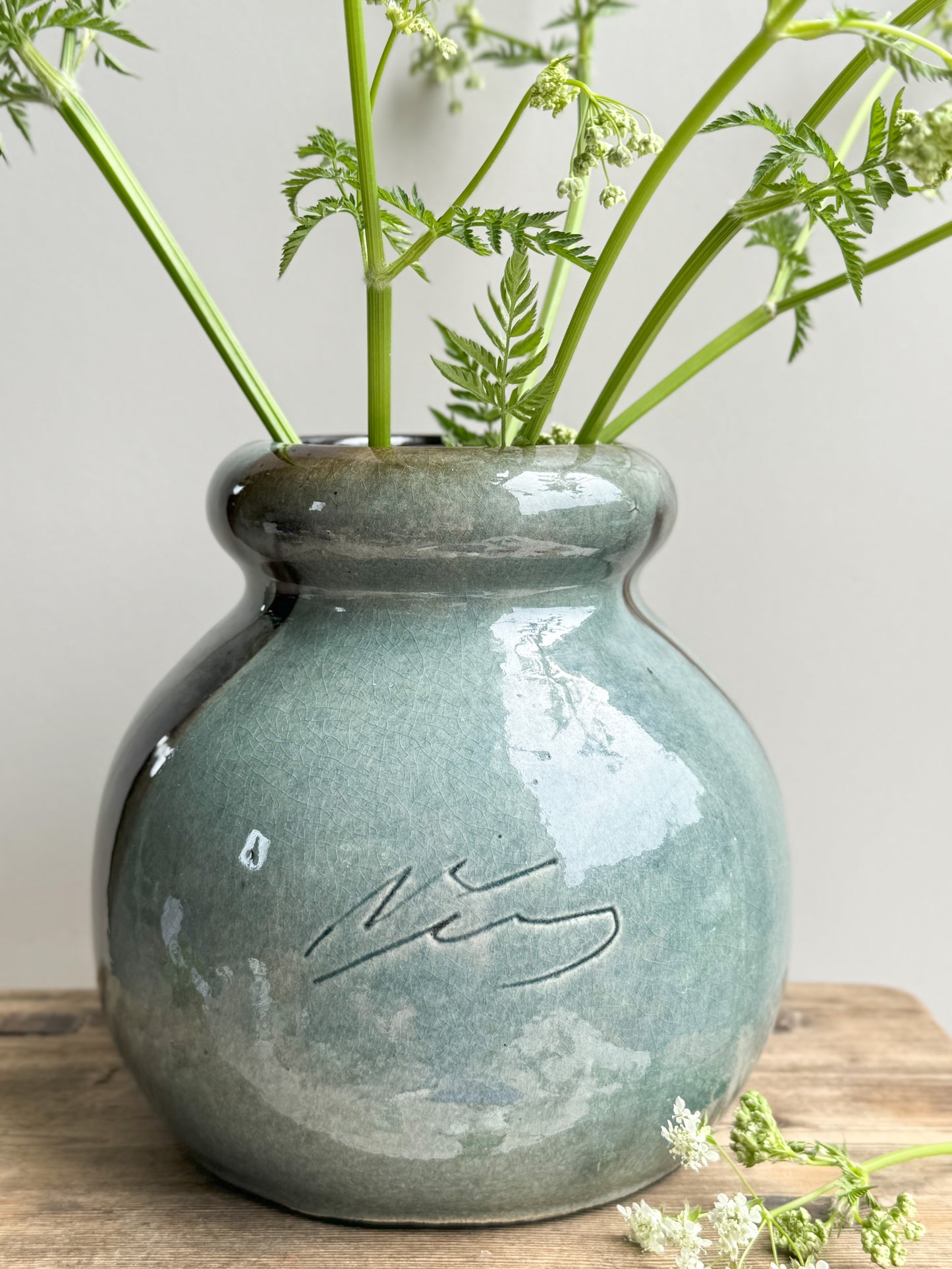 Vintage Studio Pottery Drip Glaze Vase