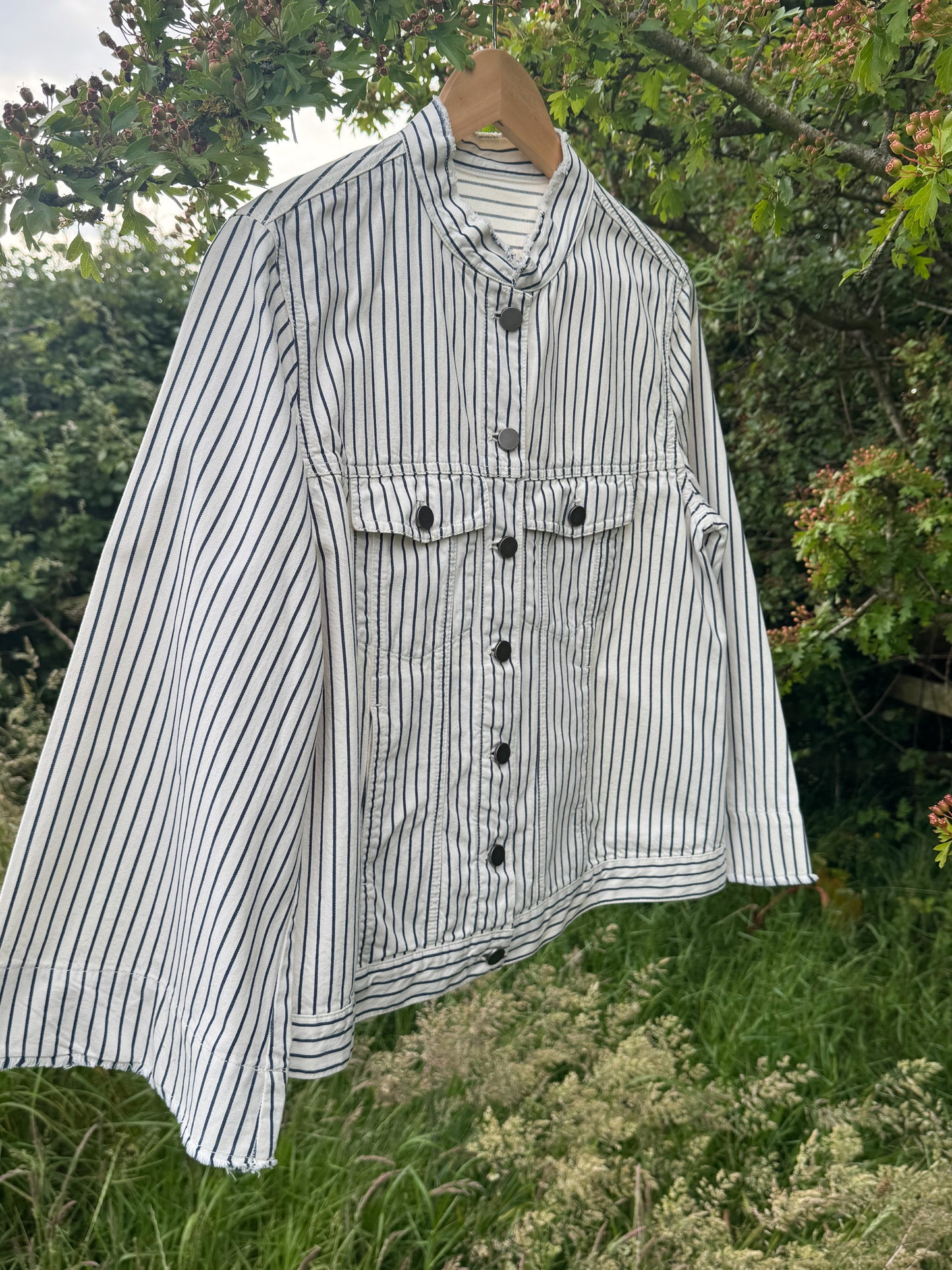 100% Cotton Striped Jacket, Sourced in Prenzlauer Berg, Berlin - Size 8-14