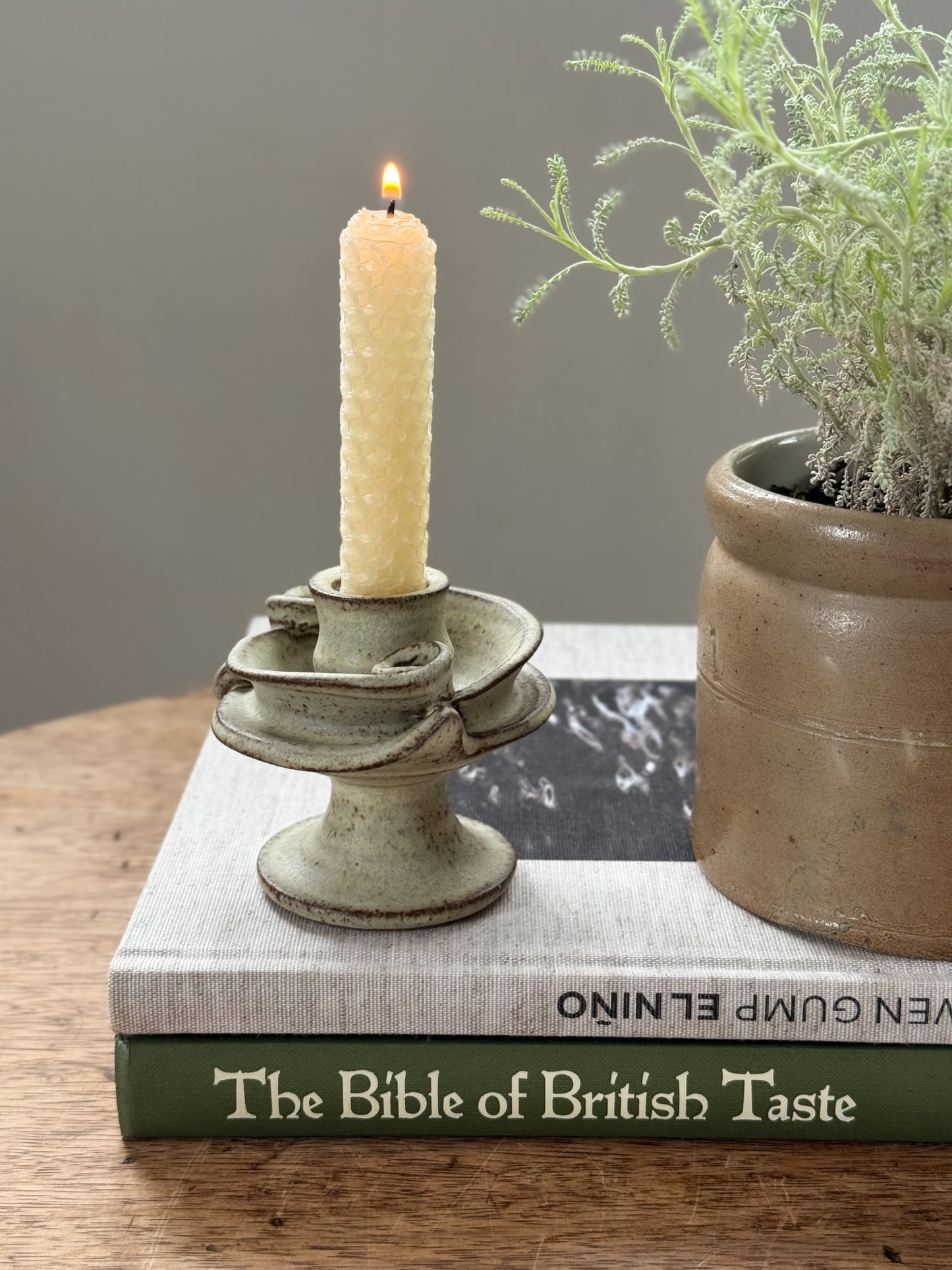 Vintage Studio Pottery Candle Holder - Hassall Dunbar, Scotland