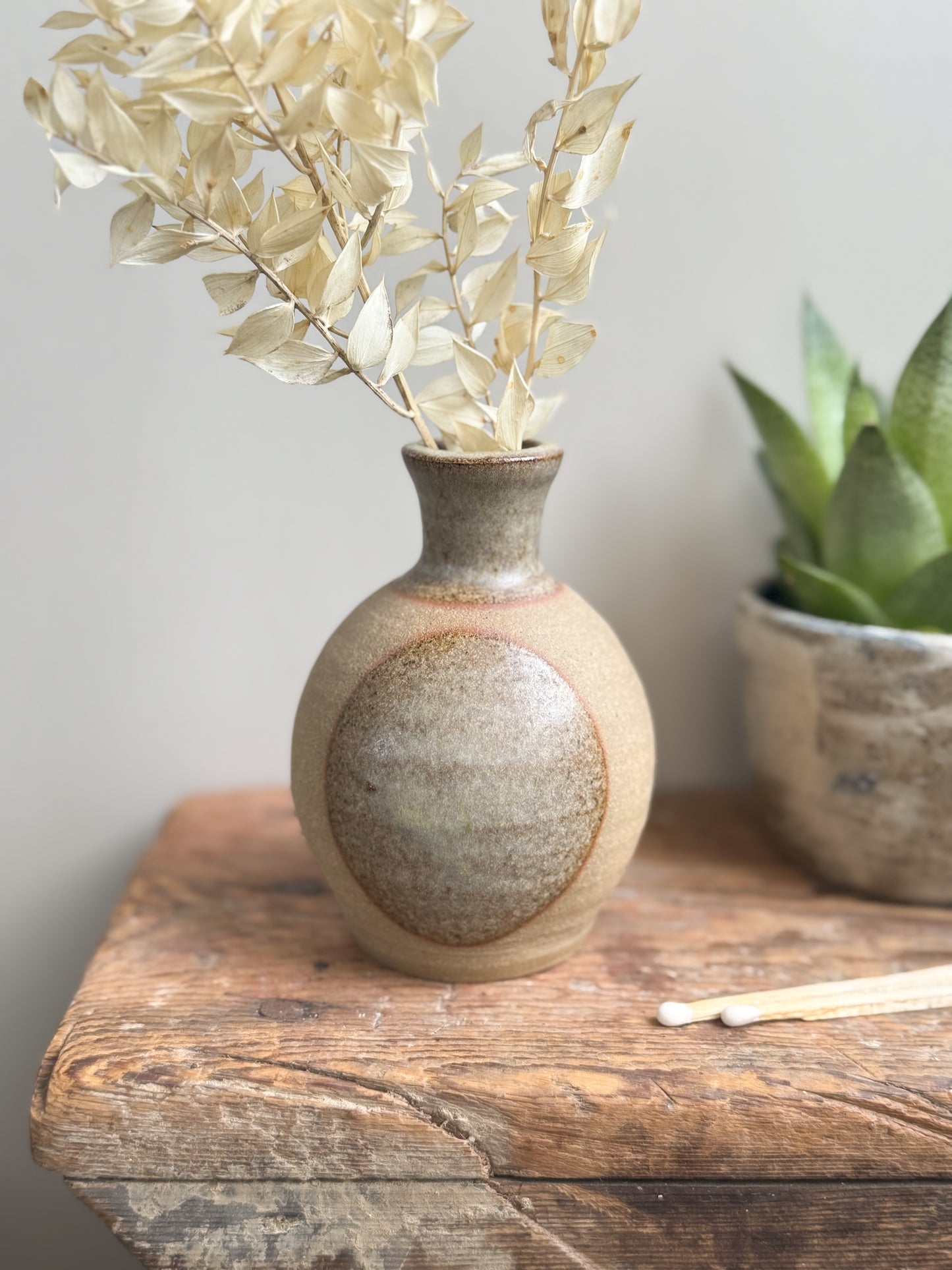 Vintage Studio Pottery Bottle Vase by St. Ives Pottery, Cornwall