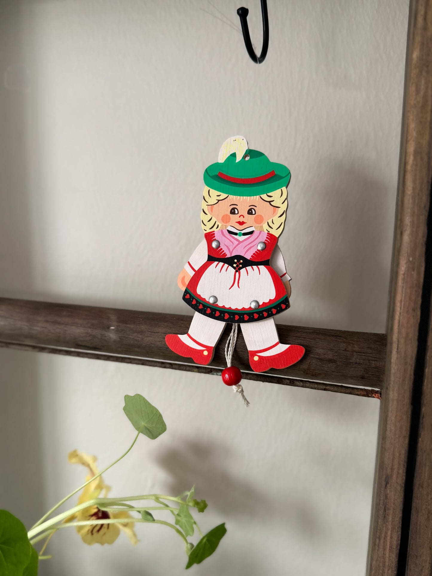 Vintage Wooden Pull Toy “Bayerin” by Gruner Witkop, Made in West Germany | Sourced in Prenzlauer Berg, Berlin