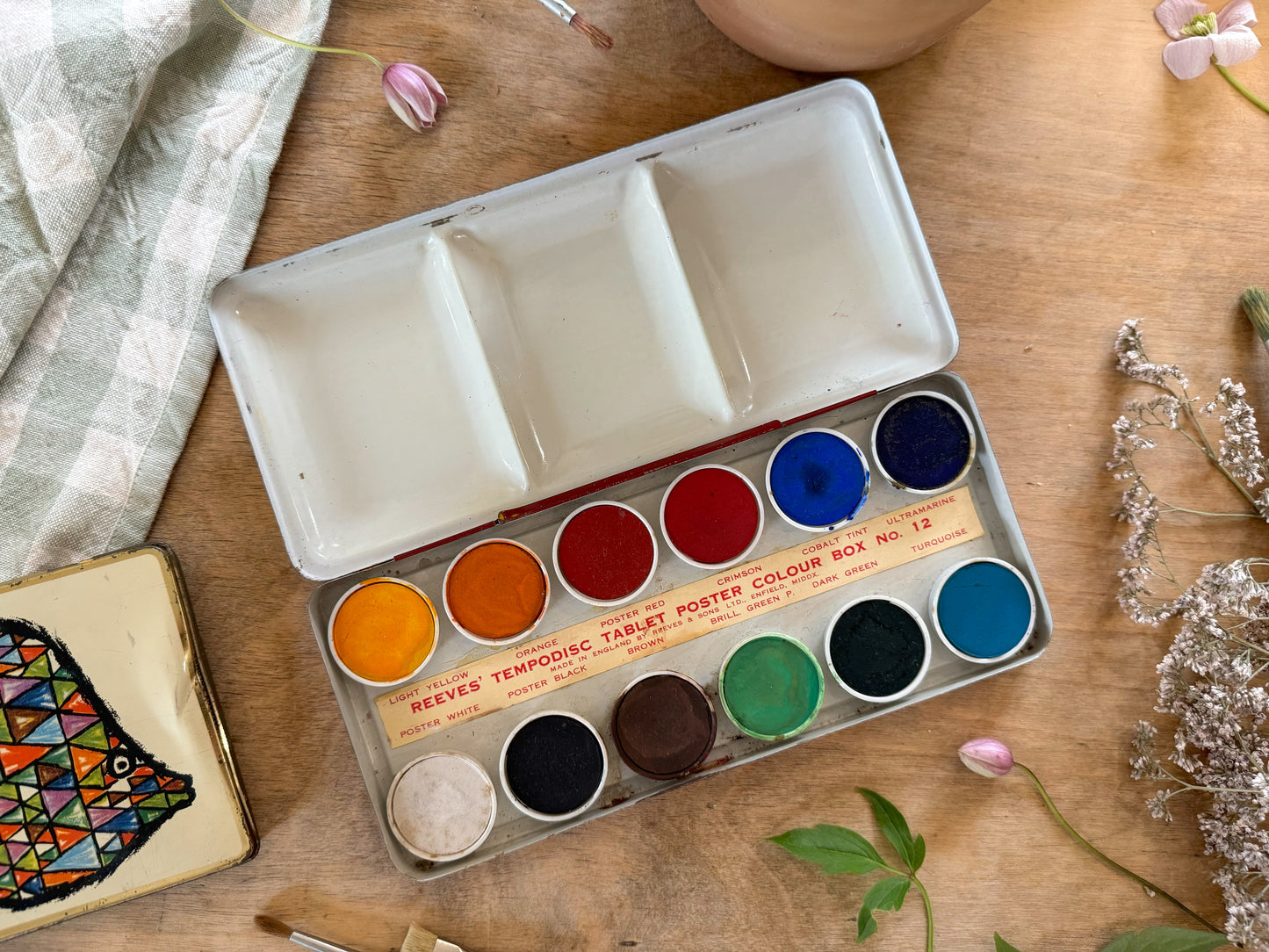Vintage Reeves Tempodisc No12 Watercolour Palette