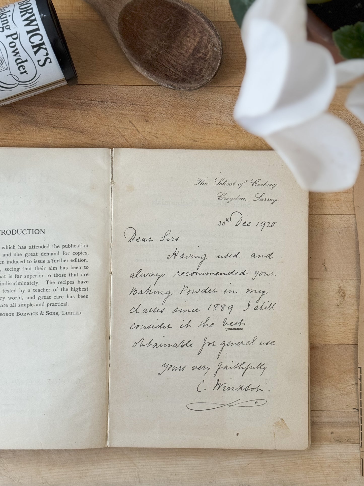 Rare Antique Borwick’s Cookery Book, Fifteenth Edition