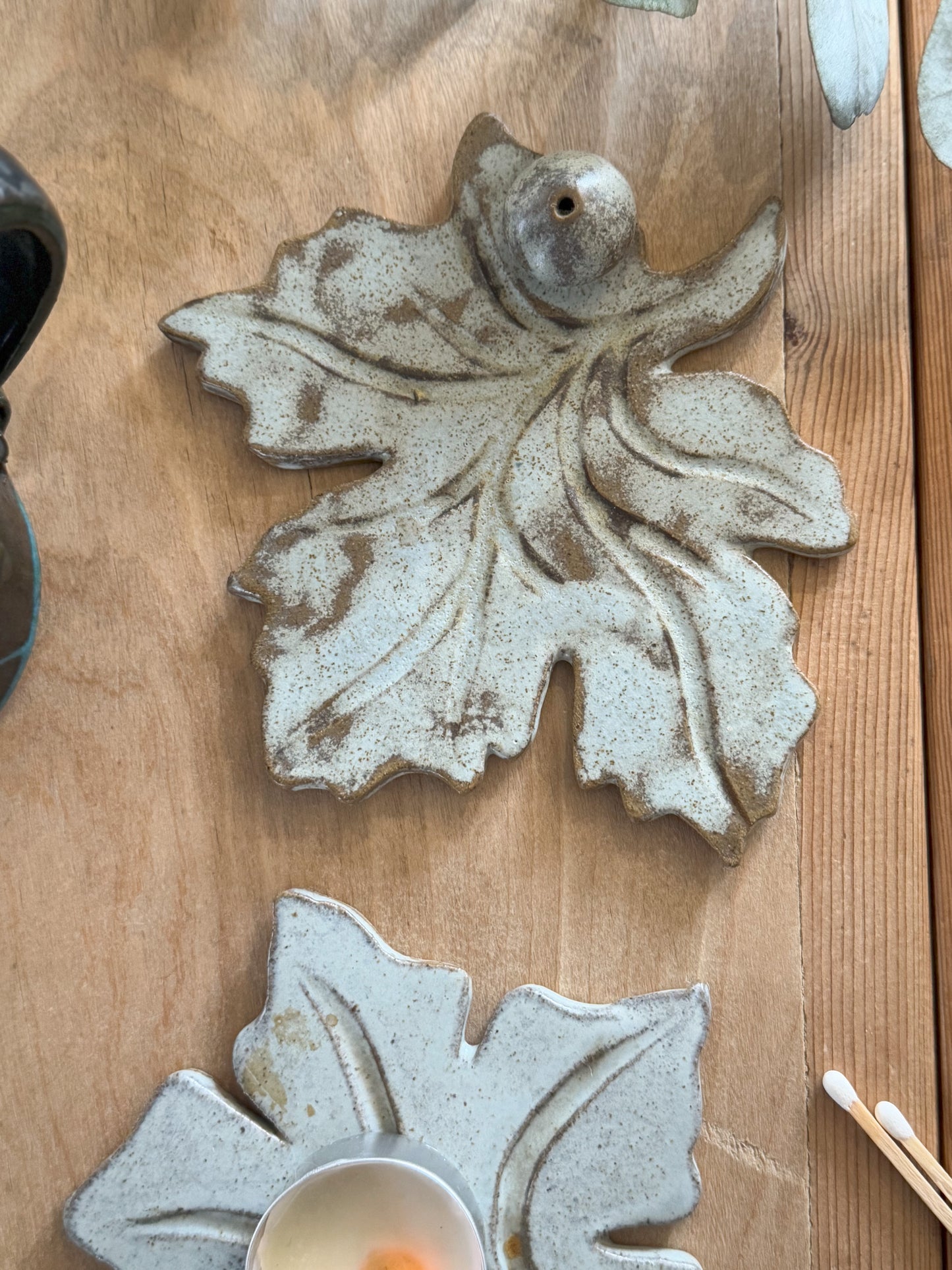 Unique Studio Pottery Maple Leaves | Incense holders, Coasters, Tea-light Candle Holders