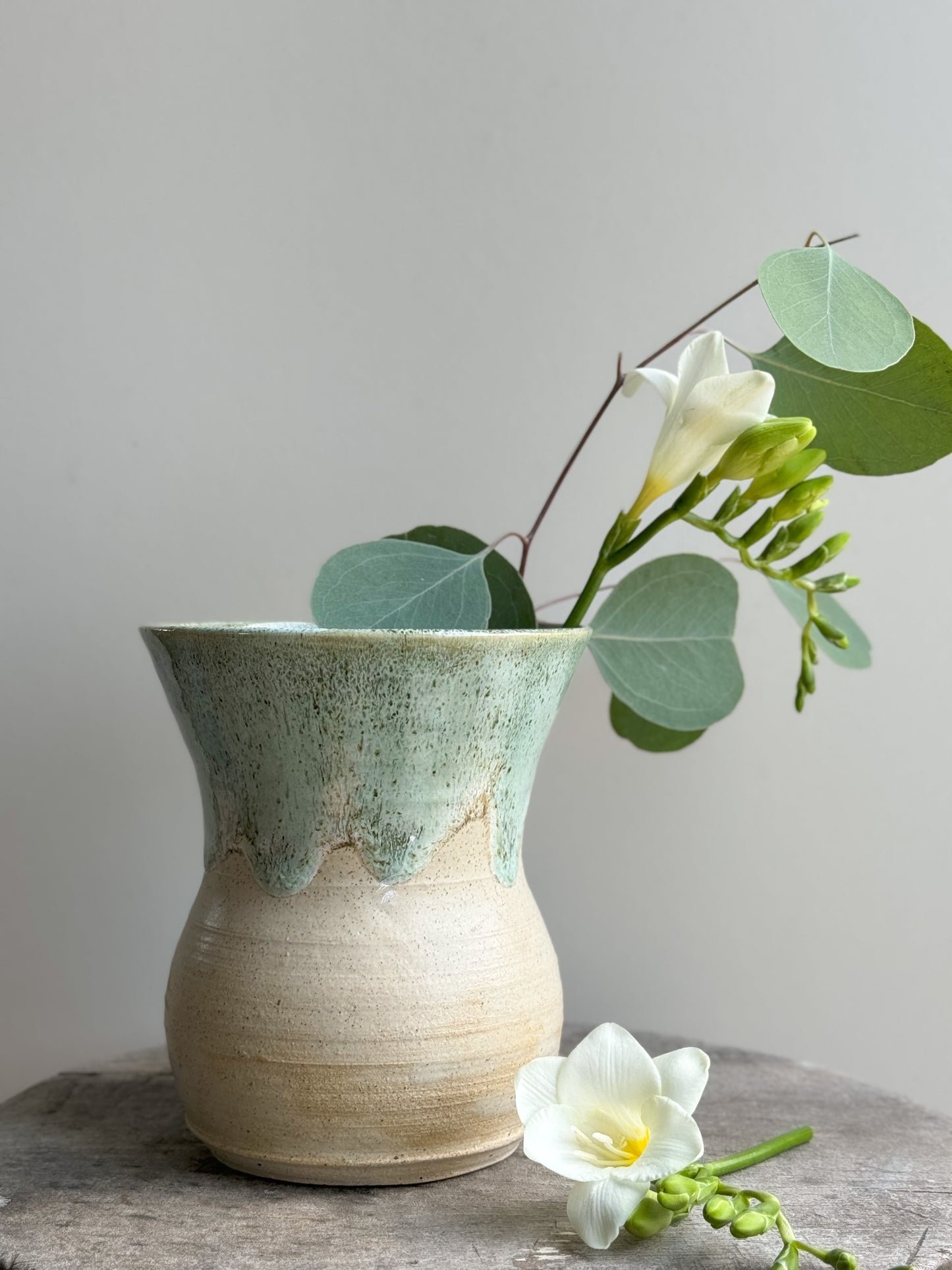 Mary Halliday, Acorn Studio Pottery Drip Gaze Pot