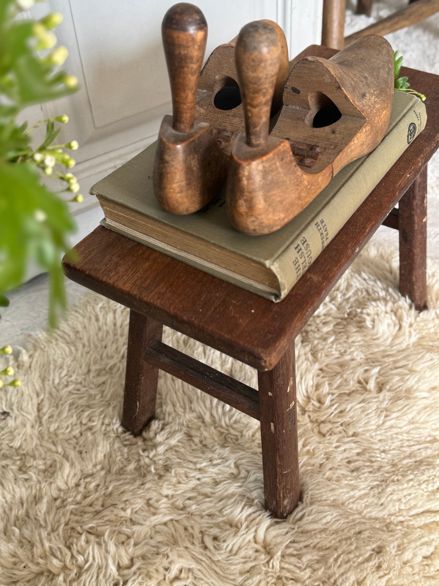 Vintage Handmade Wooden Stool