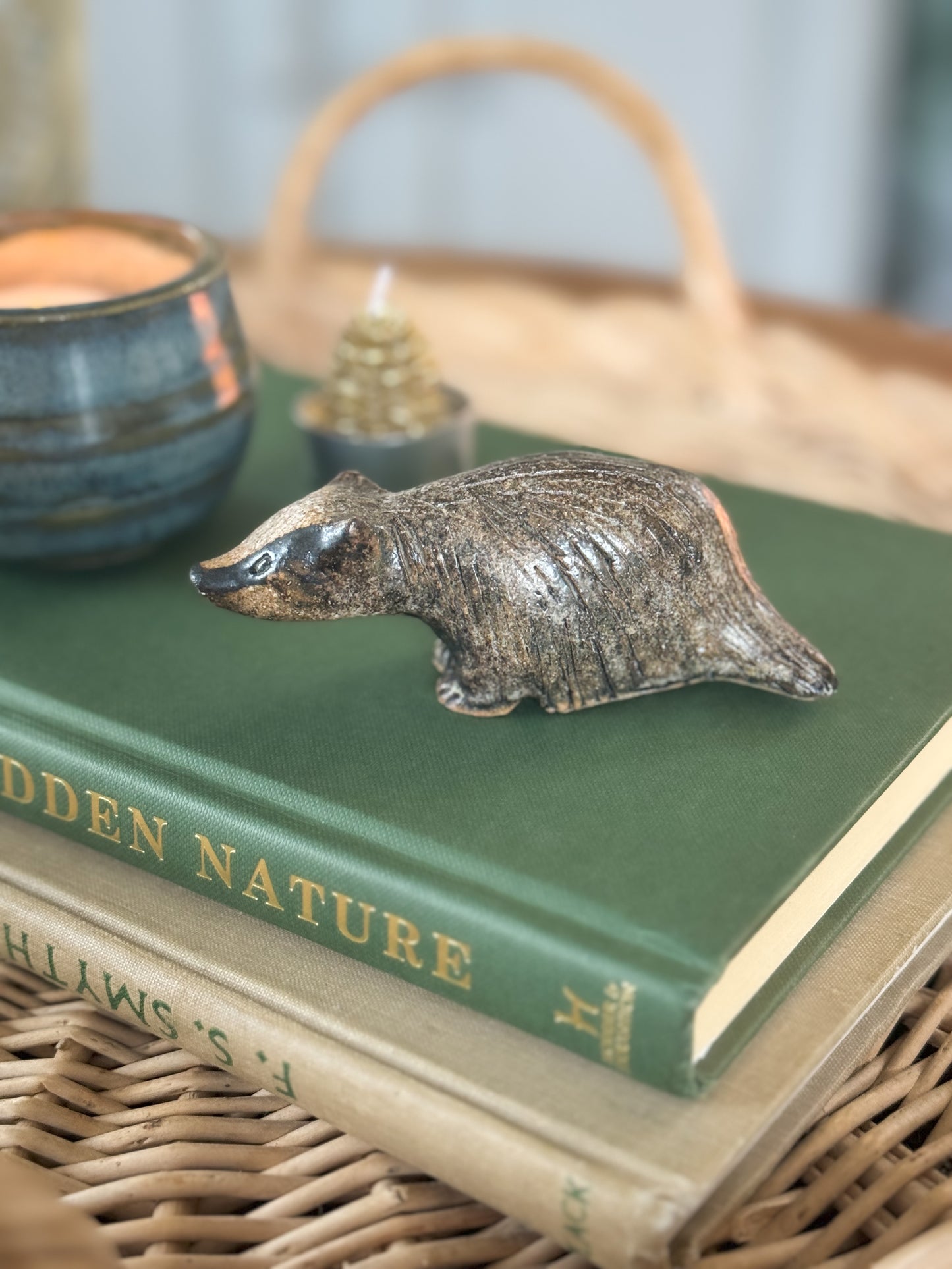 Vintage Studio Pottery Badger Figurine