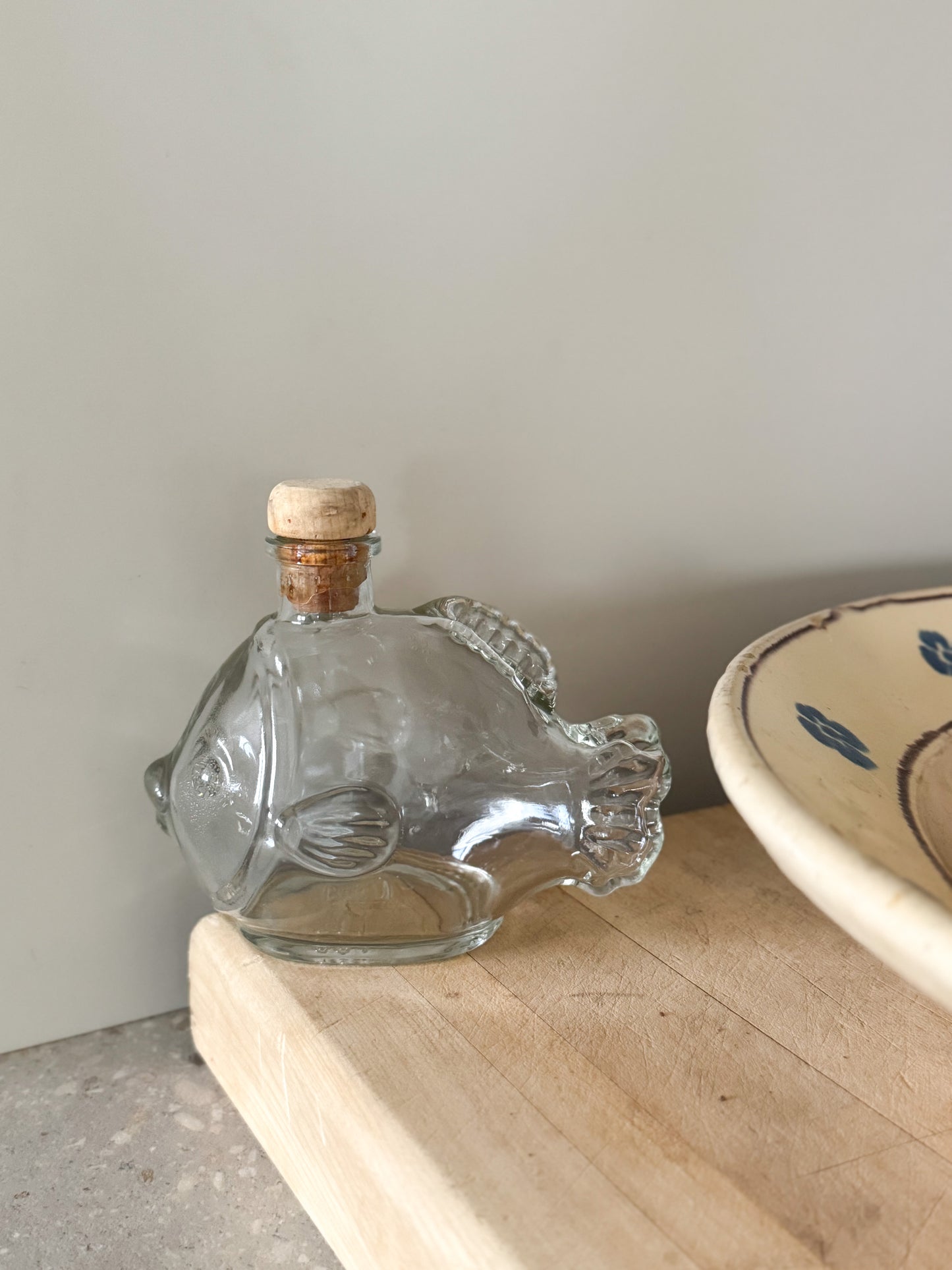 Vintage Glass Fish Shaped Bottle by Kefla, Germany