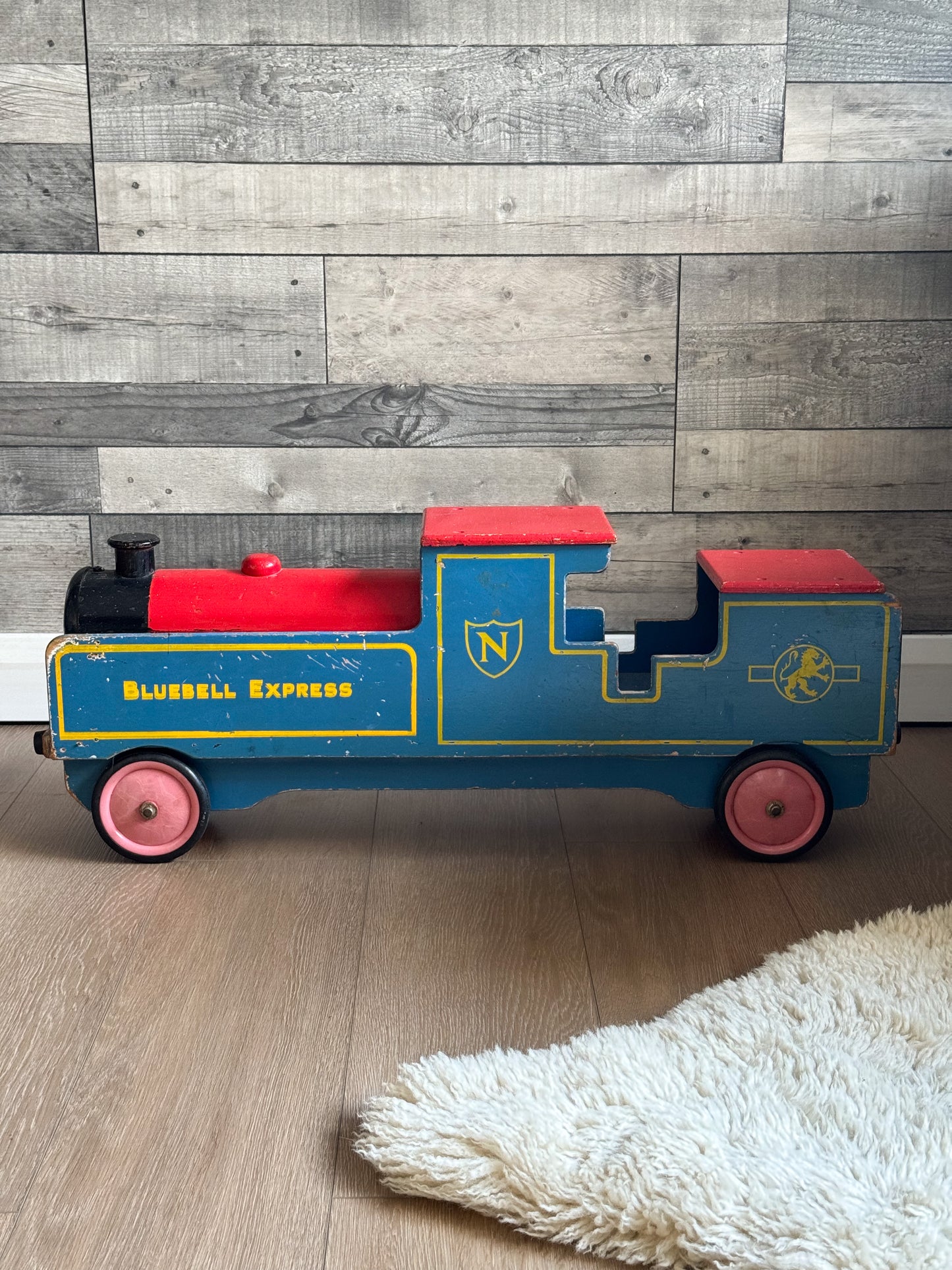 Vintage Handmade Wooden Ride-On Train – Bluebell Express