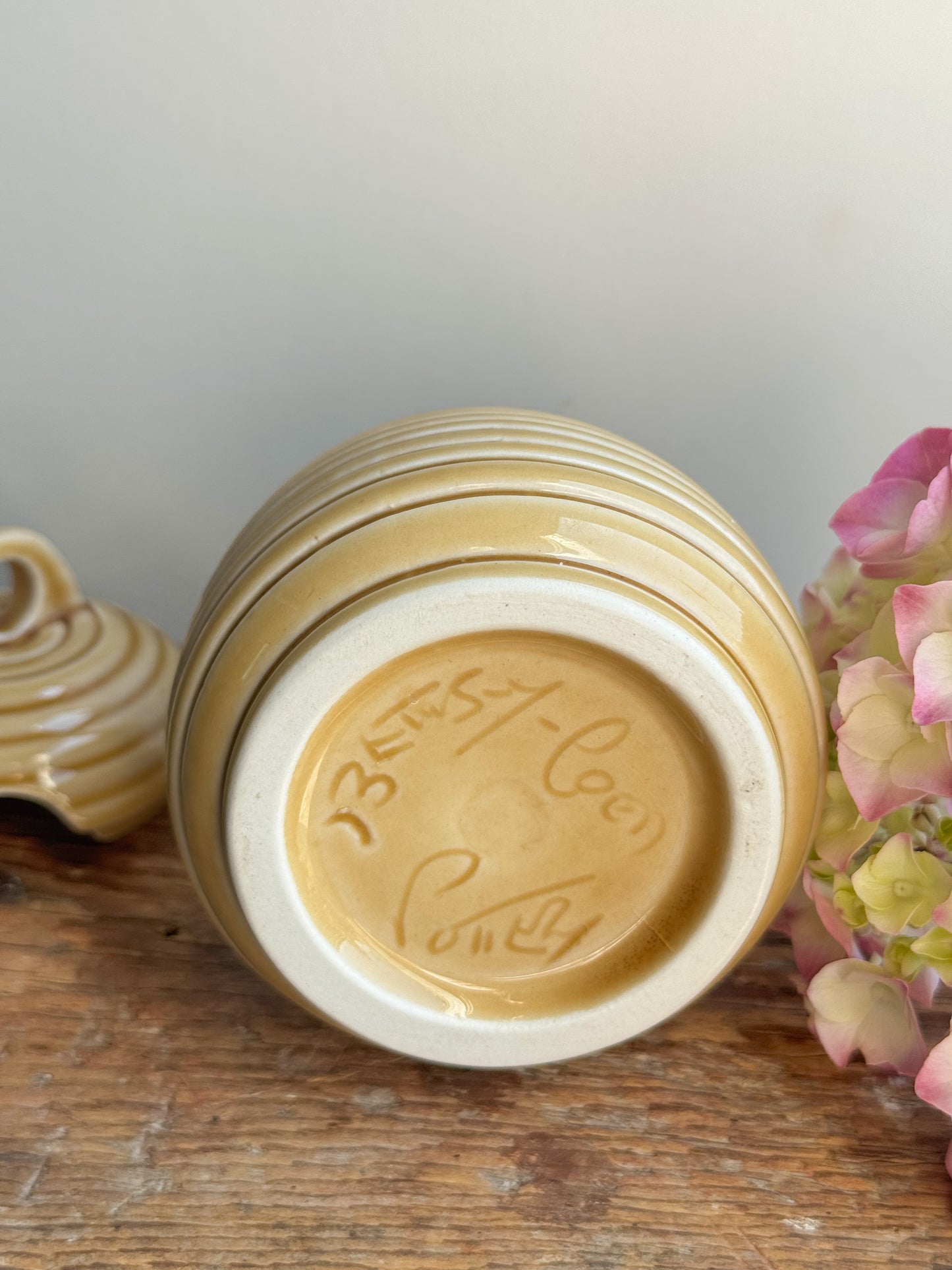 Vintage Welsh Studio Pottery Honey Pot, Betws-y-Coed Pottery, North Wales
