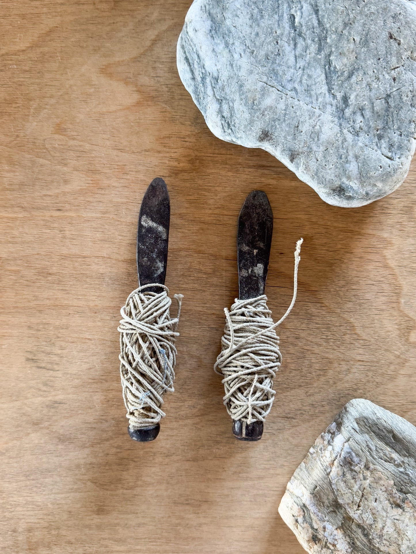 Pair of Antique Brick Laying Pegs • Stone Masonry Tools