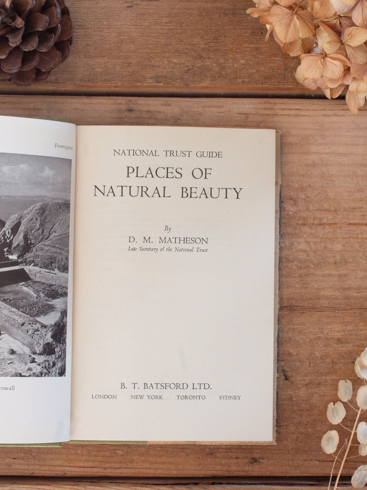 Vintage 1950 First Edition National Trust Guide: Places of Natural Beauty by D. M. Matheson