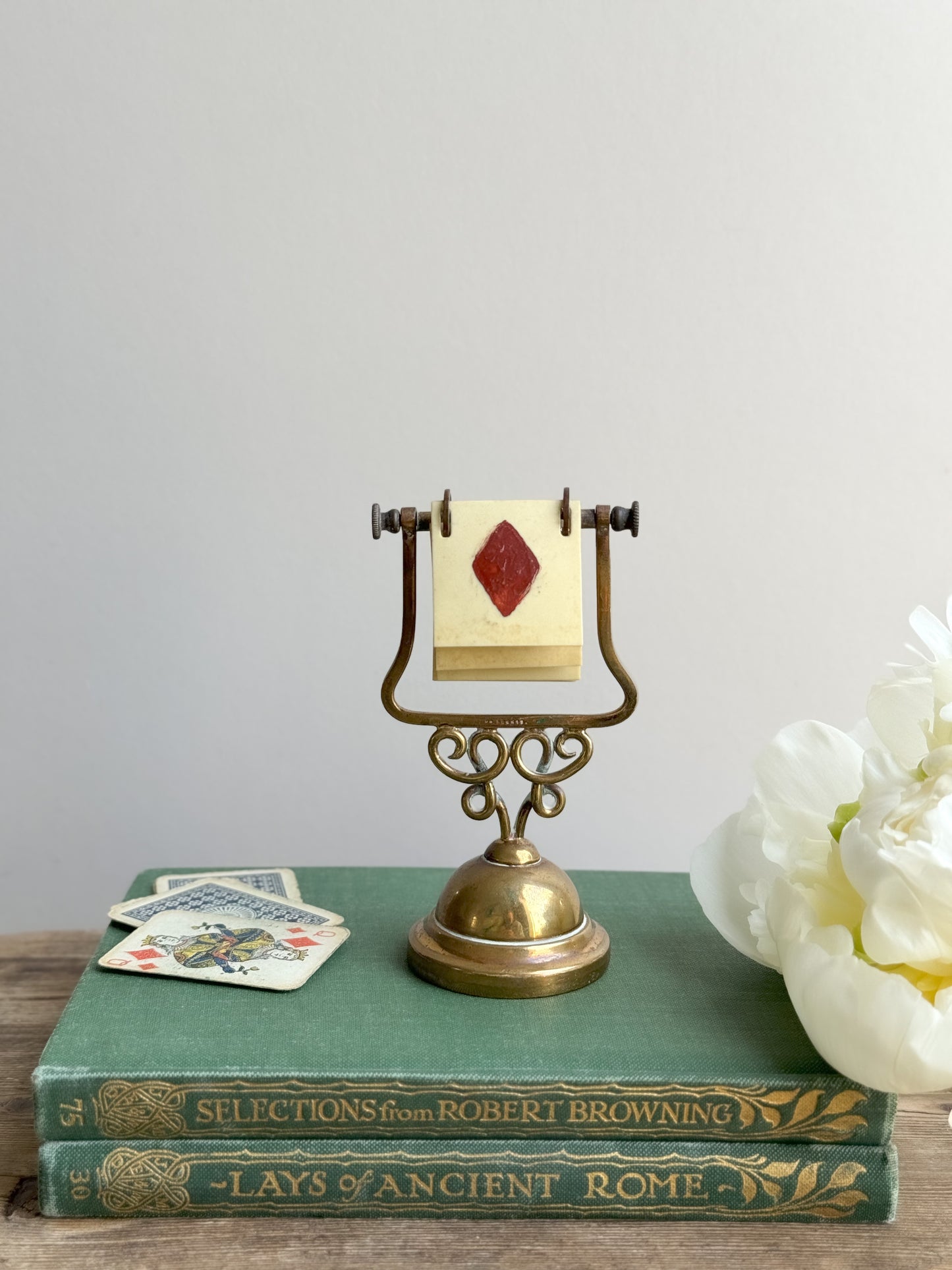 1930s Art Deco Brass Card Suits Indicator