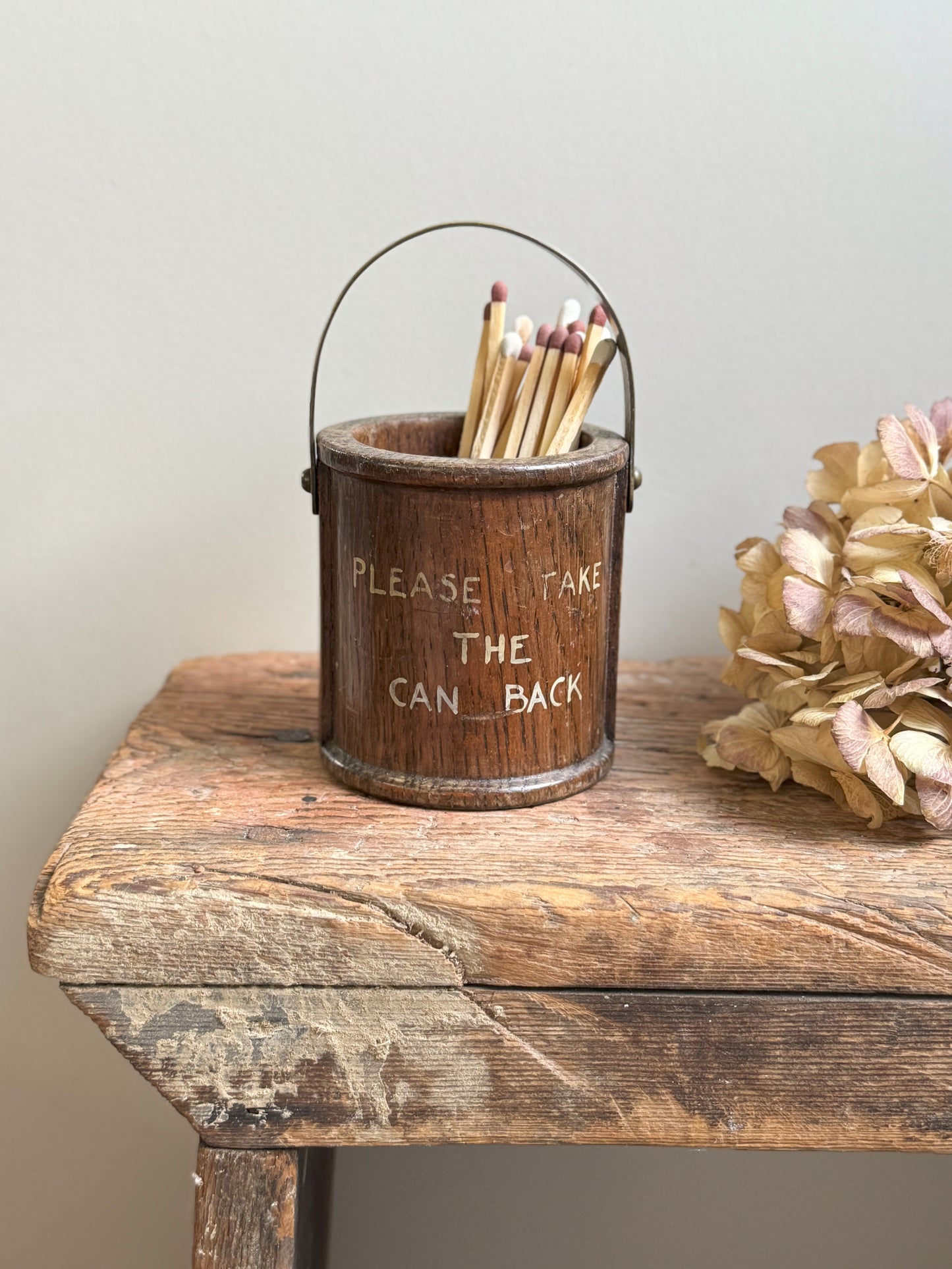 Folk Art ‘Please Take The Can Back’ Miniature Bucket