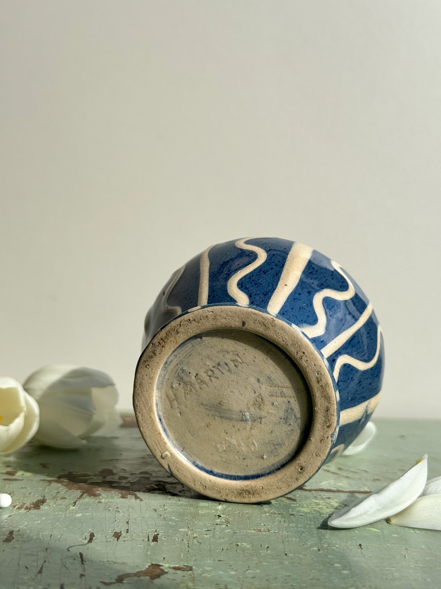 Vintage Slipware Pot by H.Martin