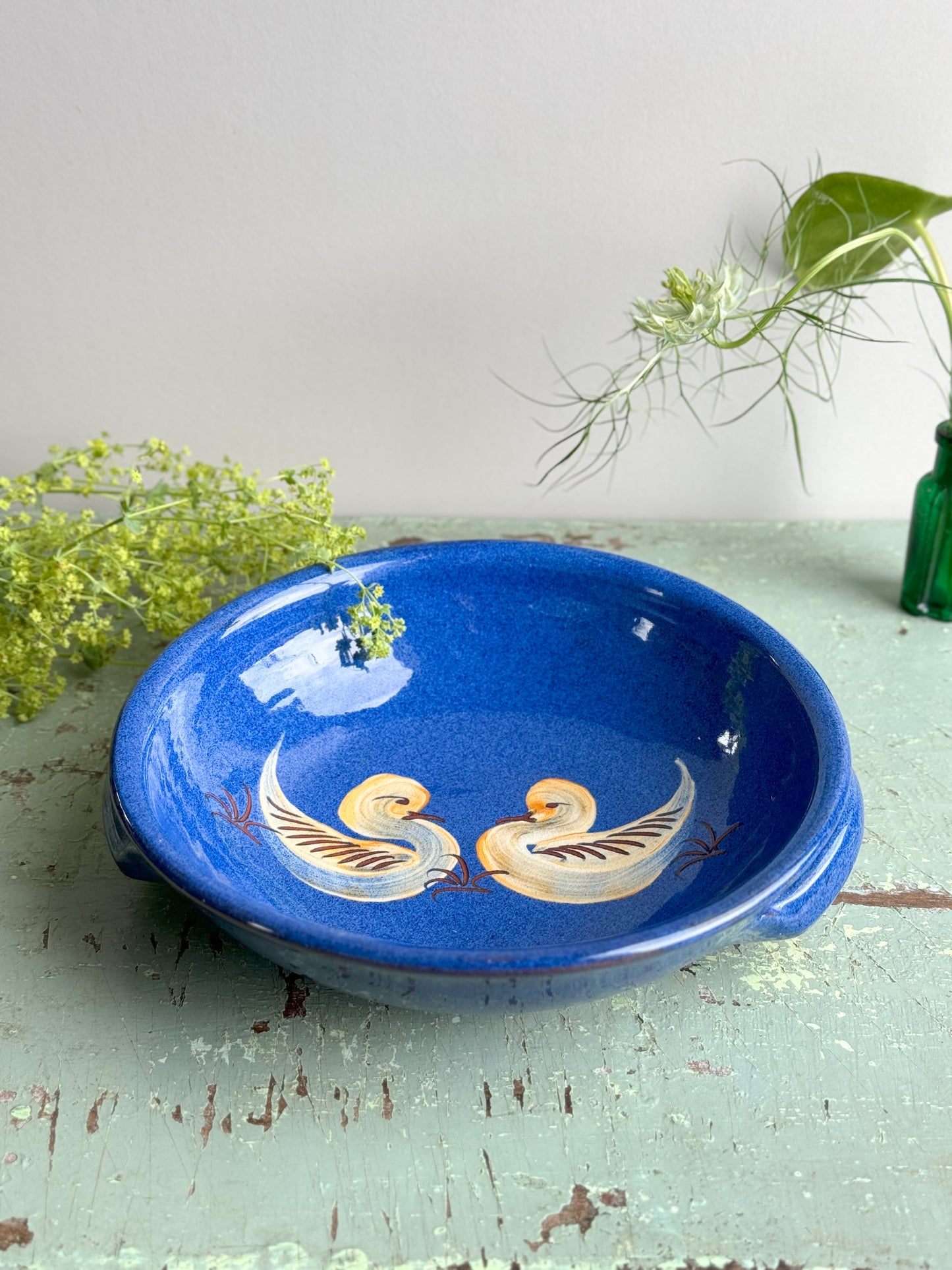 Vintage Yeo Pottery Slipware Bowl, Clevedon, Somerset