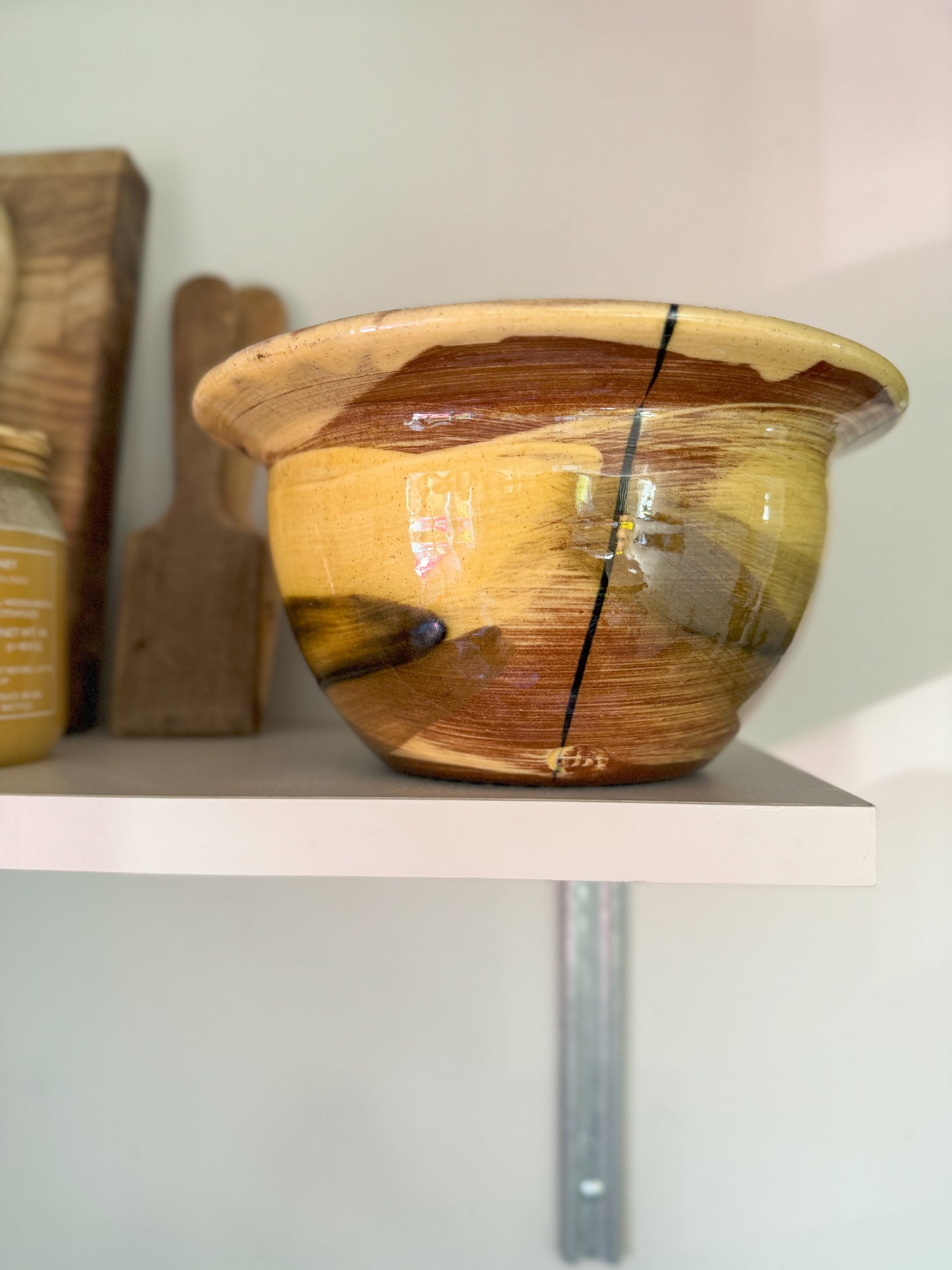 Abstract Studio Pottery Slipware Bowl