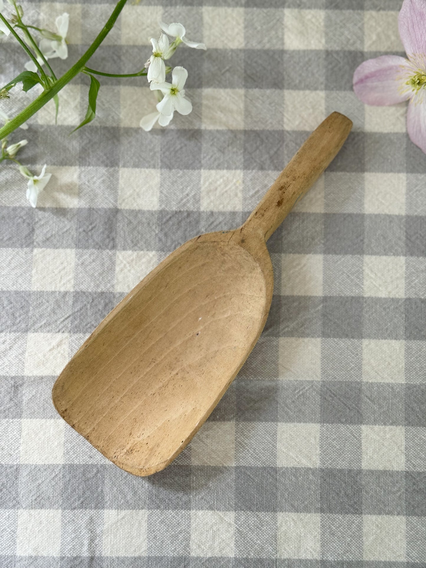 Antique Handmade Wooden Scoop (Option 1)