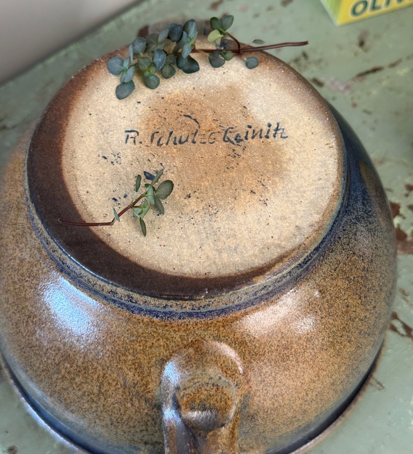 Vintage German Studio Pottery Bowl by R. Schulze-Kainitz