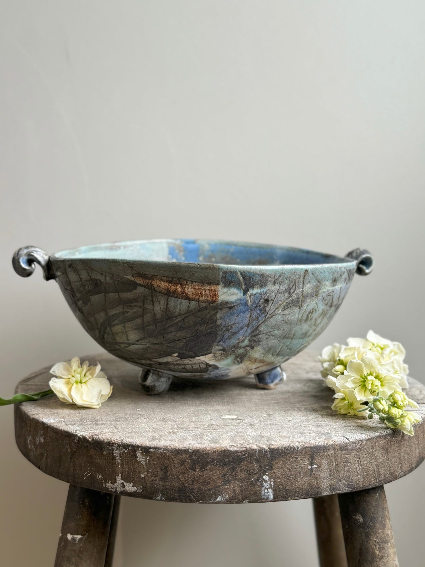 Abstract Studio Pottery Footed Bowl (Option 1)