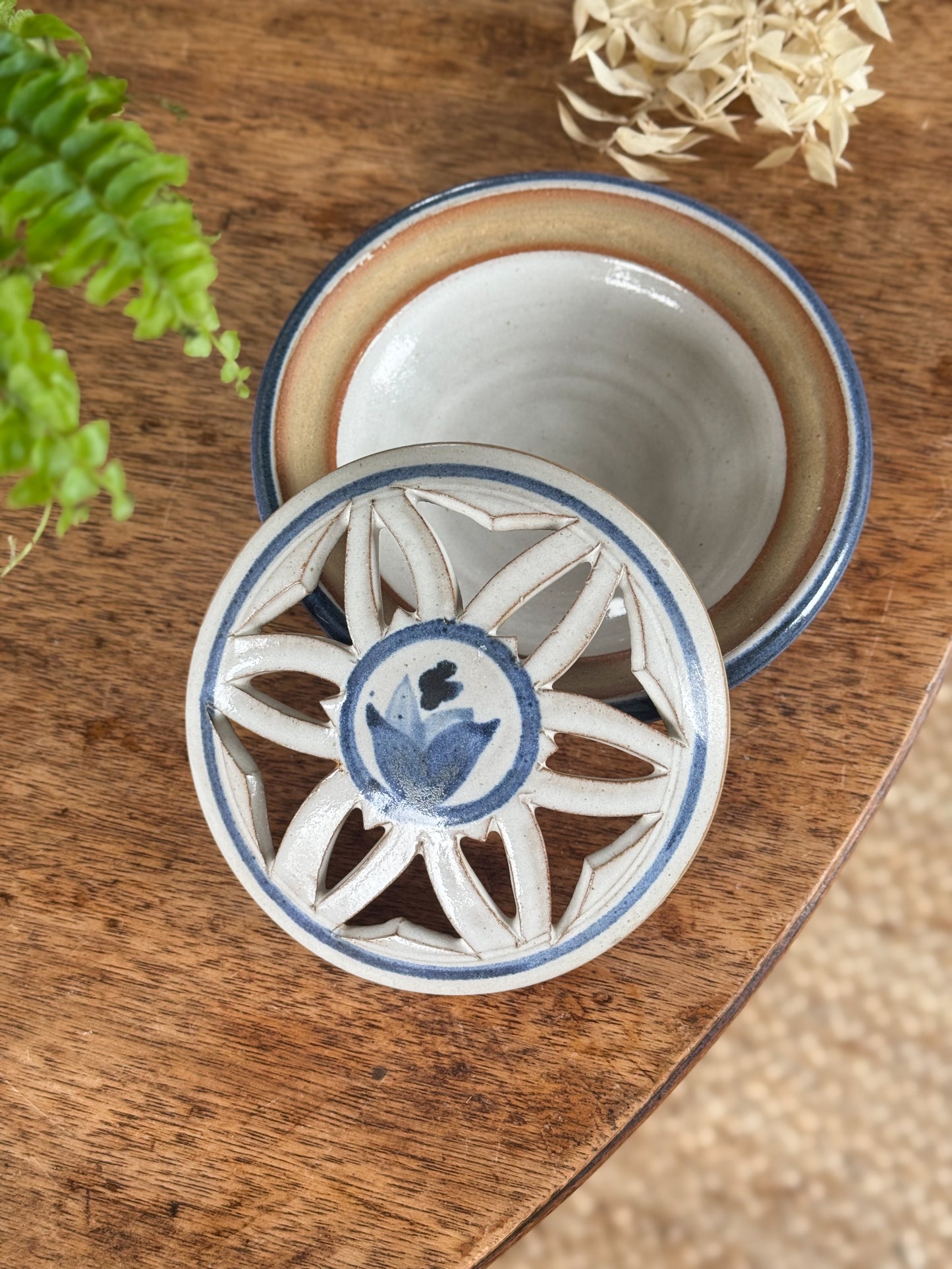 Vintage Studio Pottery Sculptural Trinket Bowl