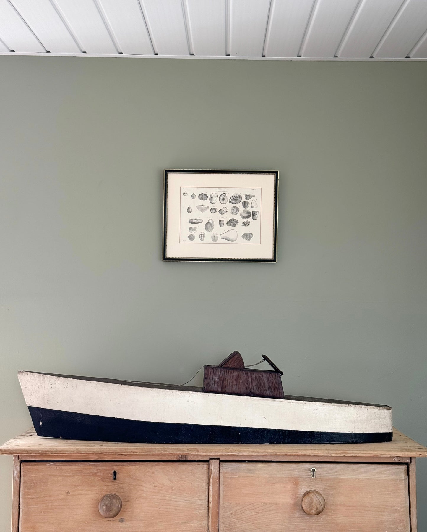 Large Vintage French Scratch Built Ship