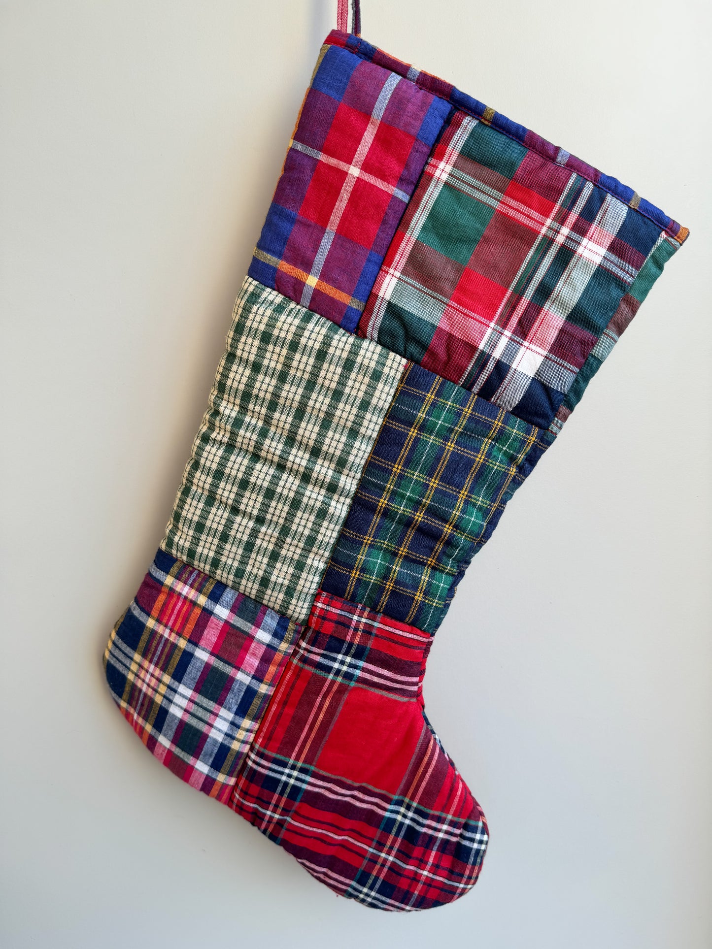 Vintage Handmade Patchwork Christmas Stocking