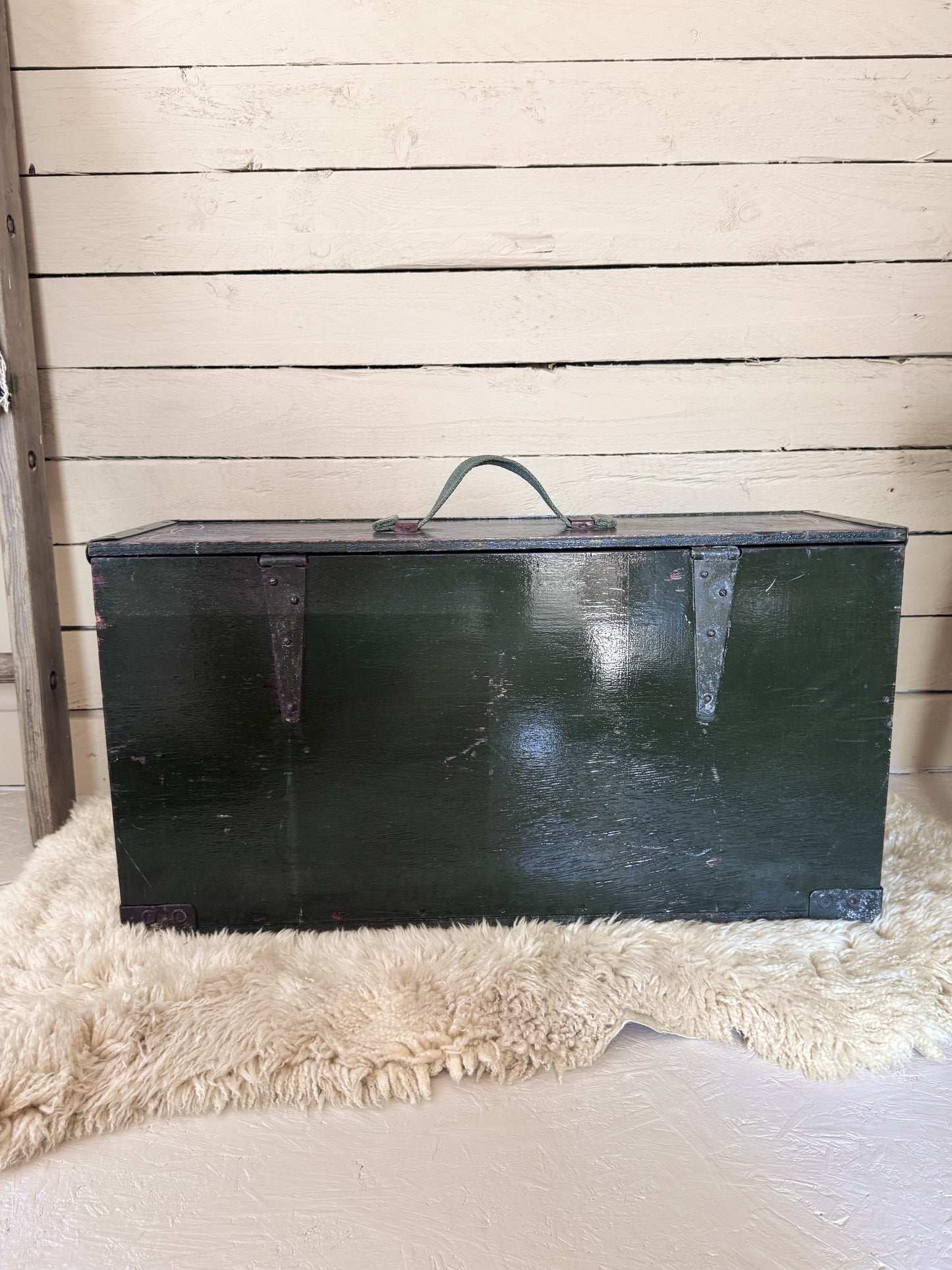 Vintage WW2 Military Stowage Box ‘Fool’s Tools’ Folk Art Storage Chest