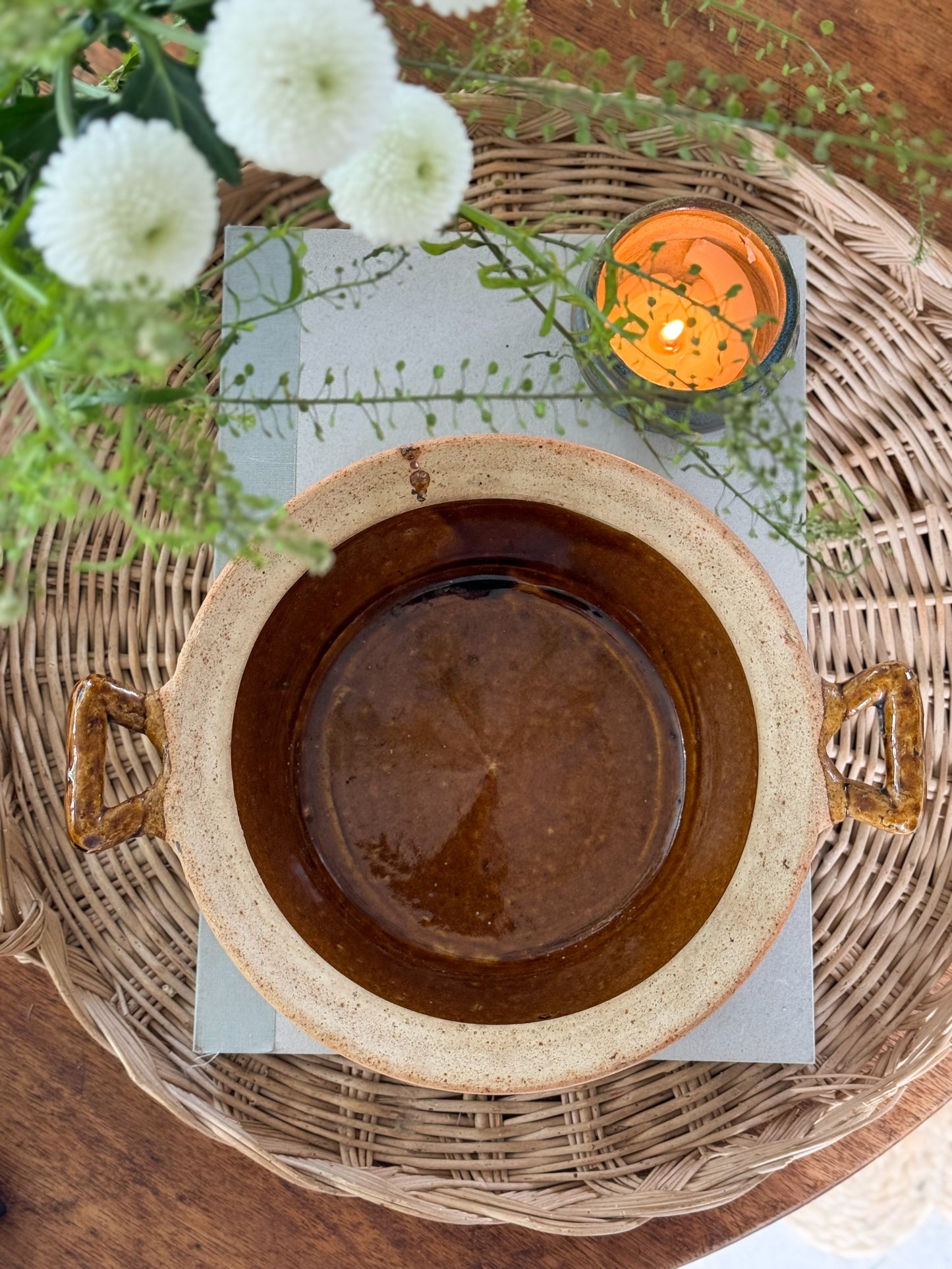 Studio Pottery Glazed Handled Bowl