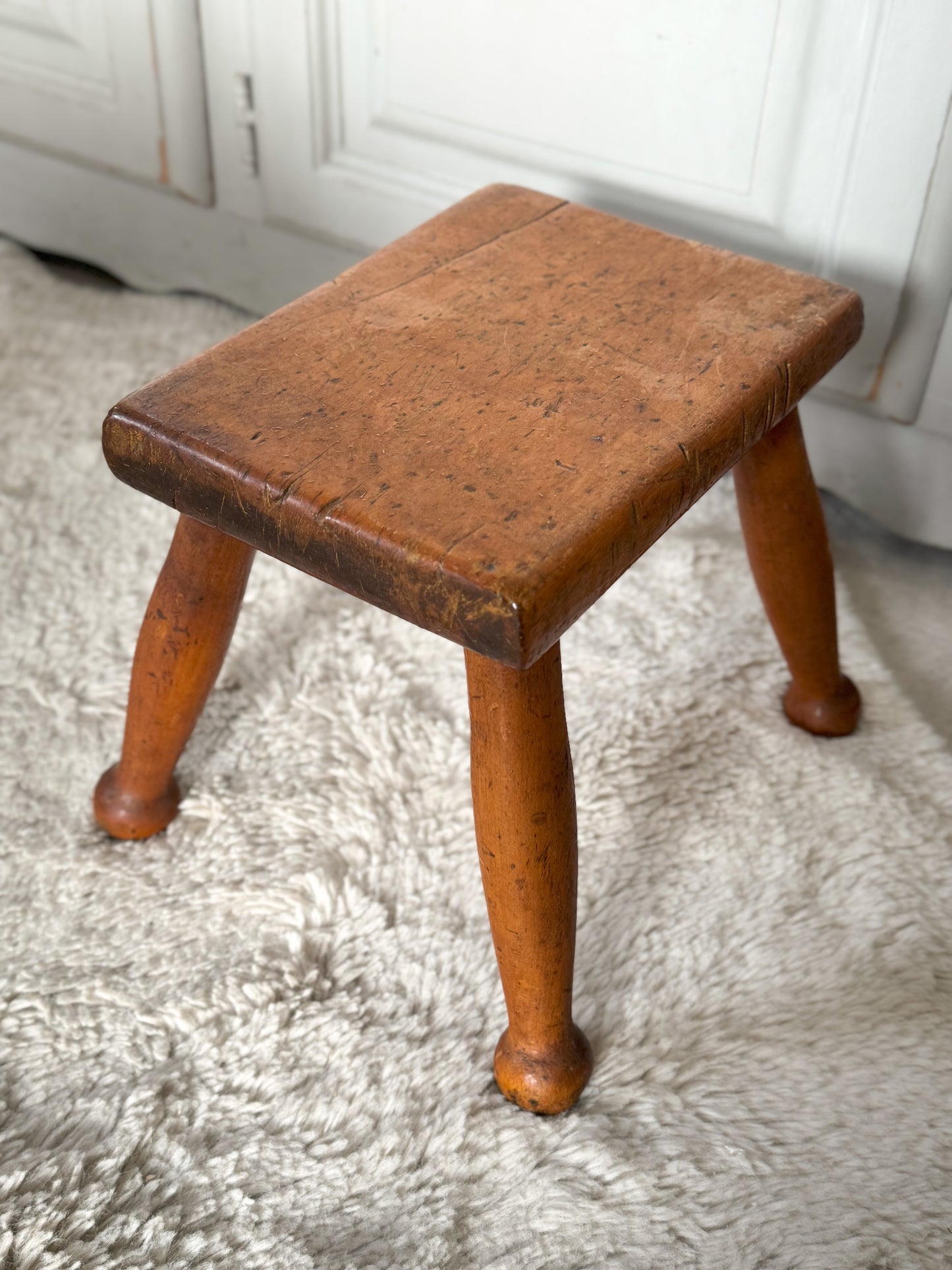 Antique Waxed Pine Milking Stool