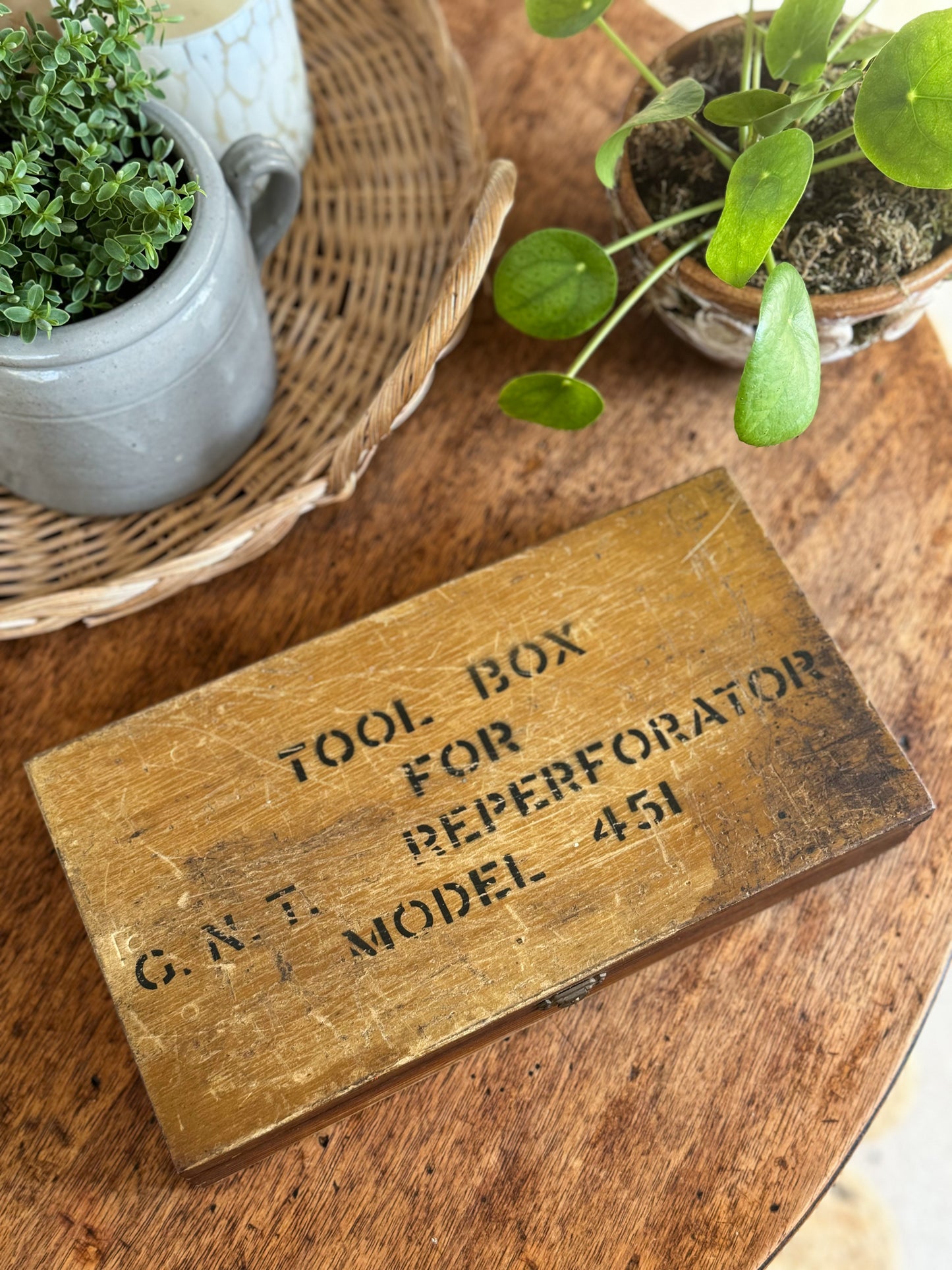 Vintage Wooden Tool Box