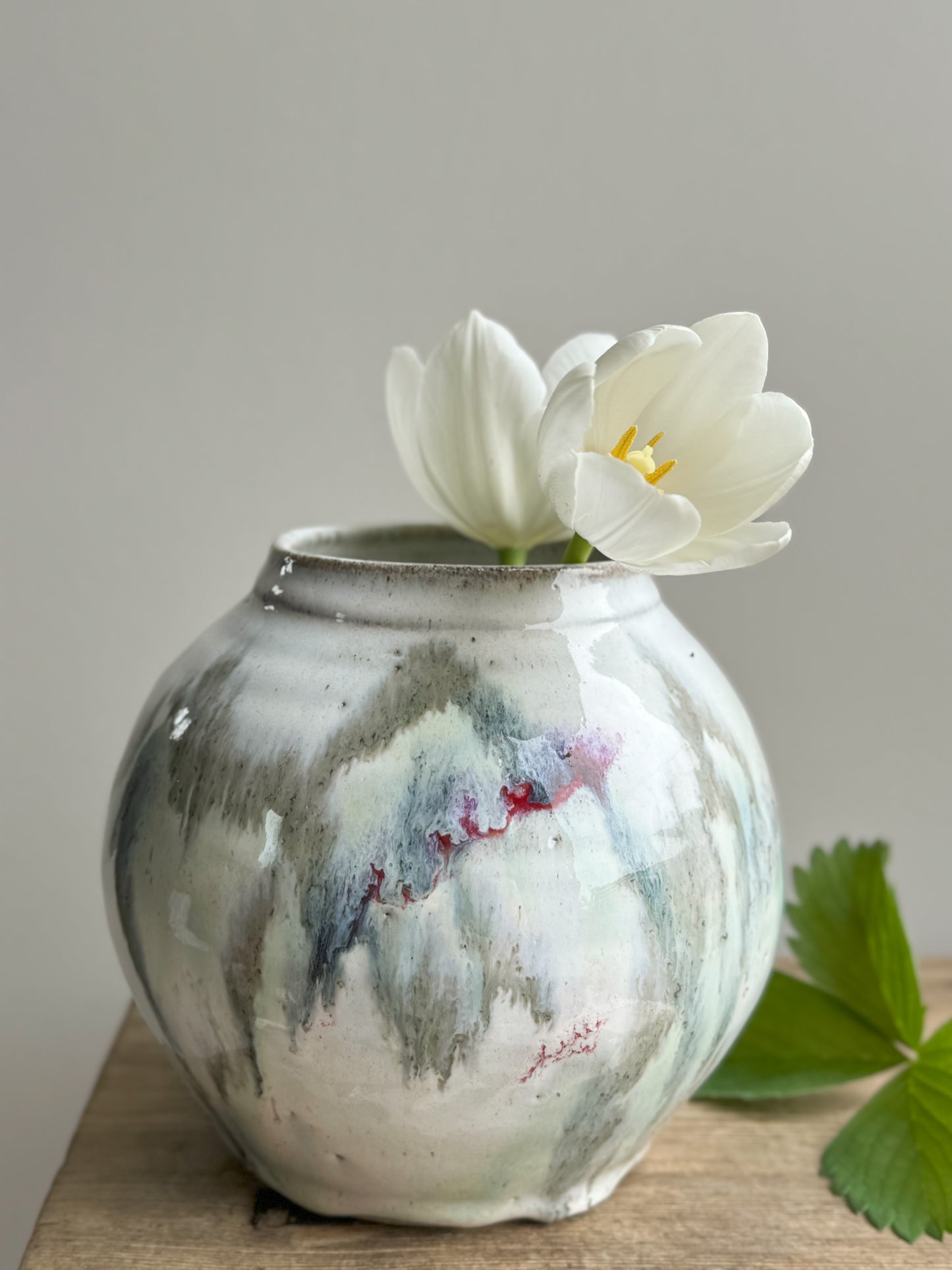 Drip Glaze Studio Pottery Vase