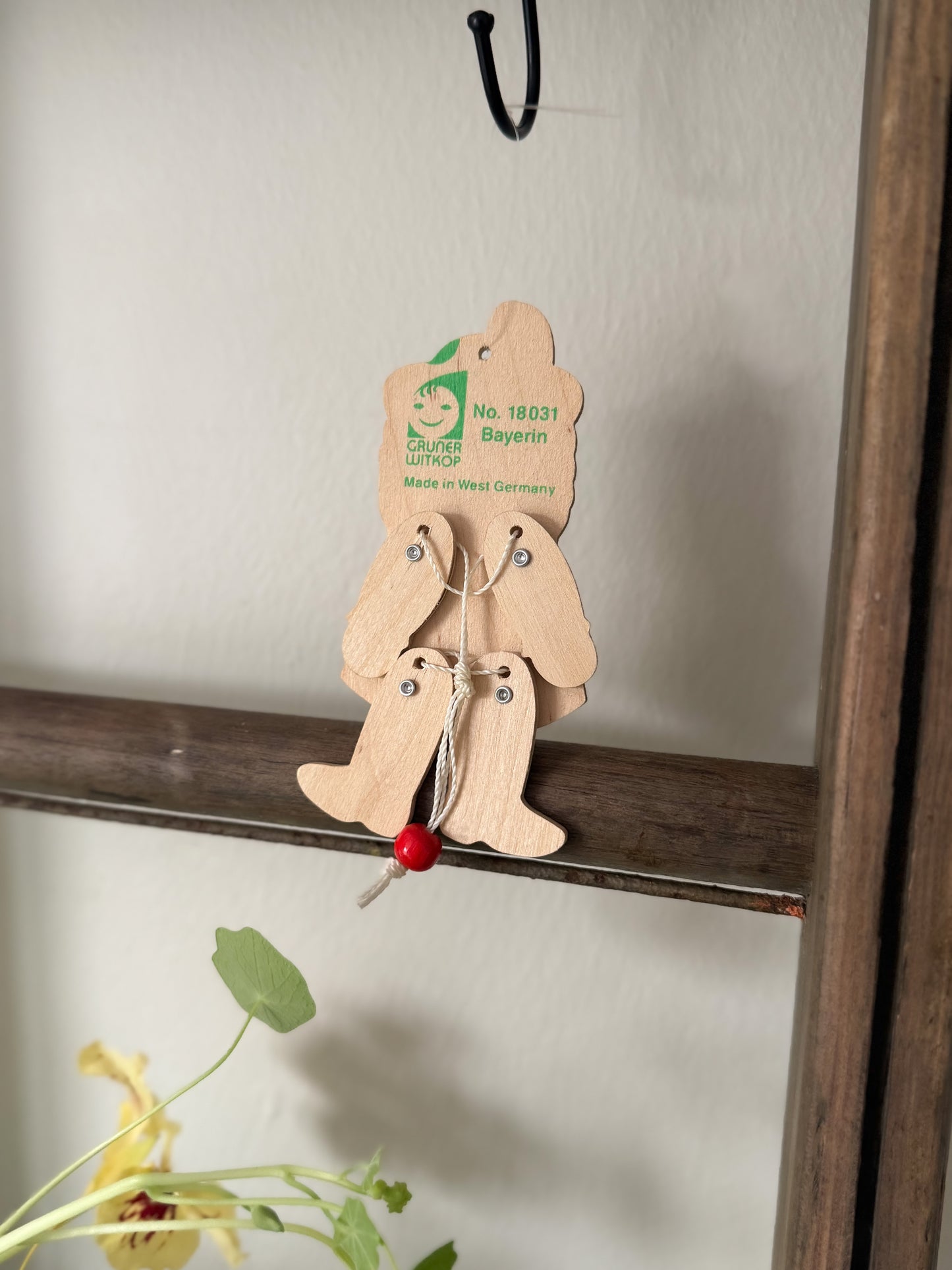 Vintage Wooden Pull Toy “Bayerin” by Gruner Witkop, Made in West Germany | Sourced in Prenzlauer Berg, Berlin