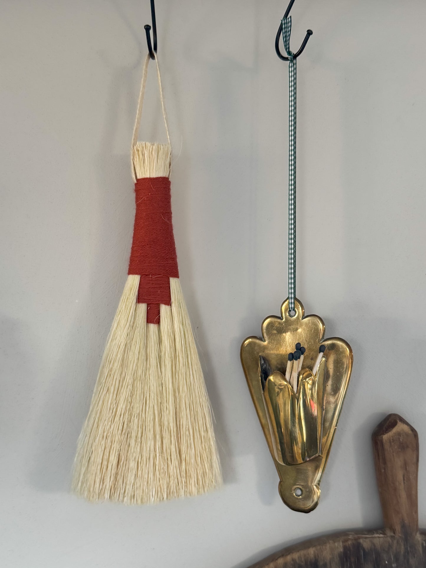 Handmade Tampico Natural Bristle Brushes with Red & Cream Cord, Handmade in Wales (Multiple Options)