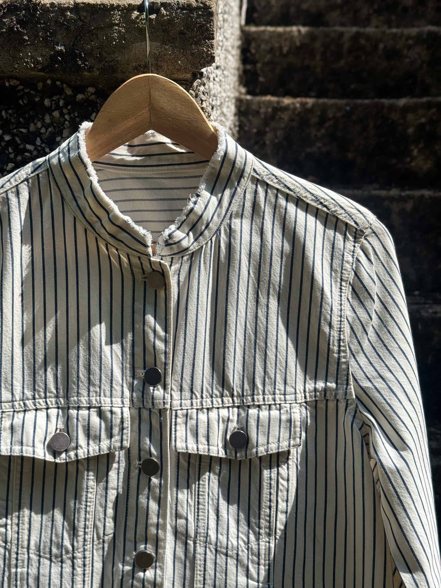 100% Cotton Striped Jacket, Sourced in Prenzlauer Berg, Berlin - Size 8-14