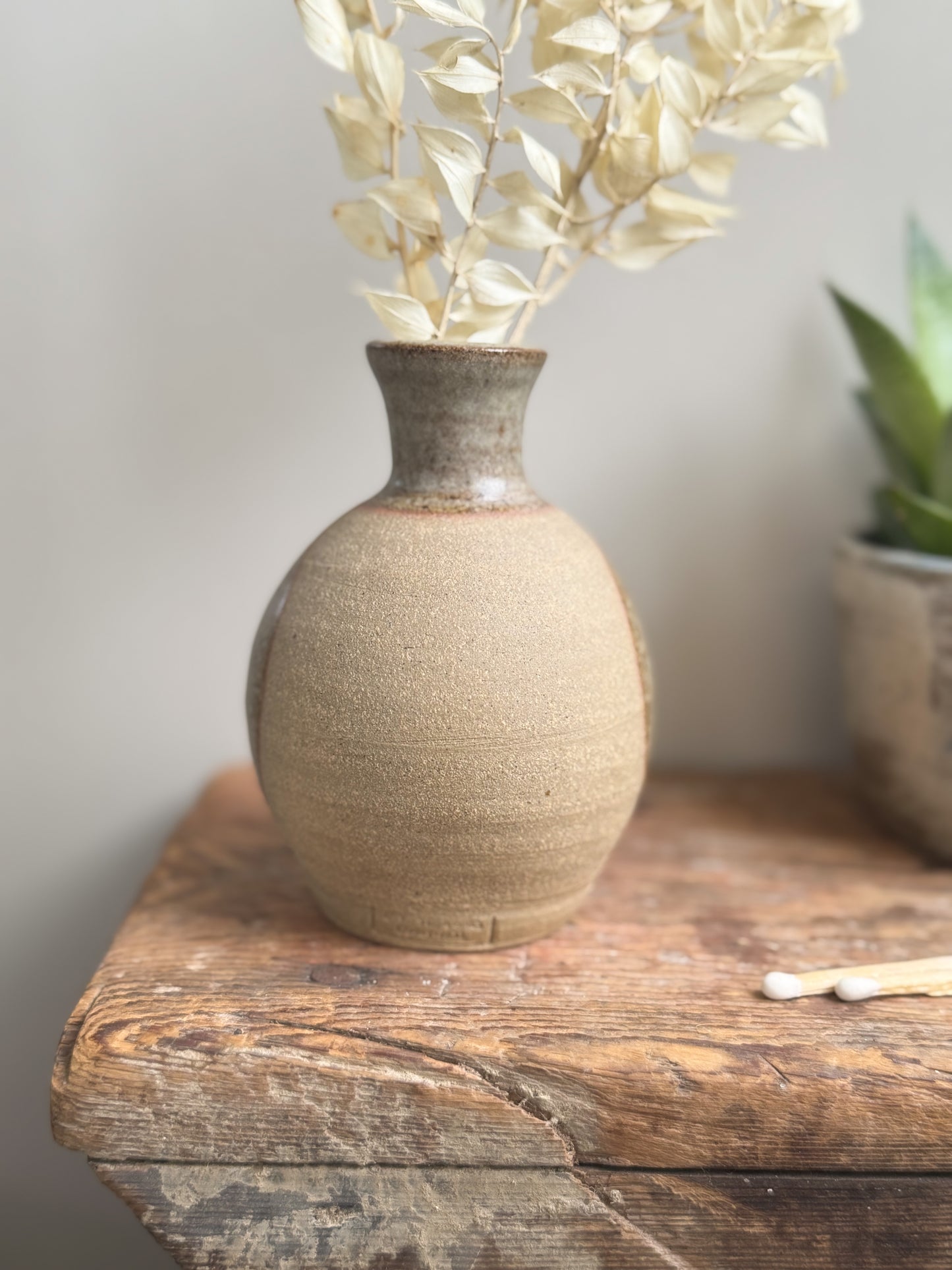 Vintage Studio Pottery Bottle Vase by St. Ives Pottery, Cornwall