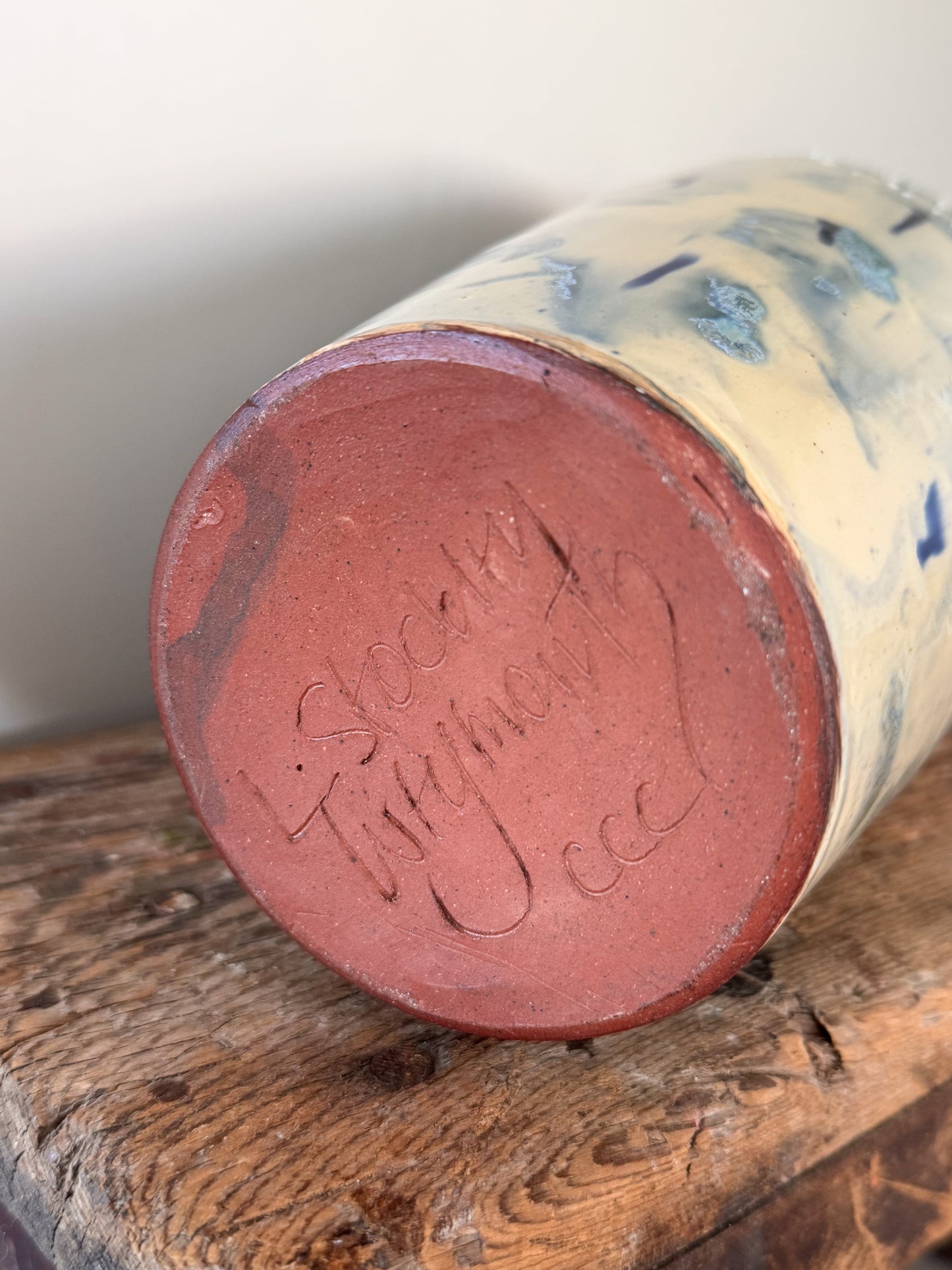Very Rare Vintage Studio Pottery Vase by Leonard Stockley, Weymouth