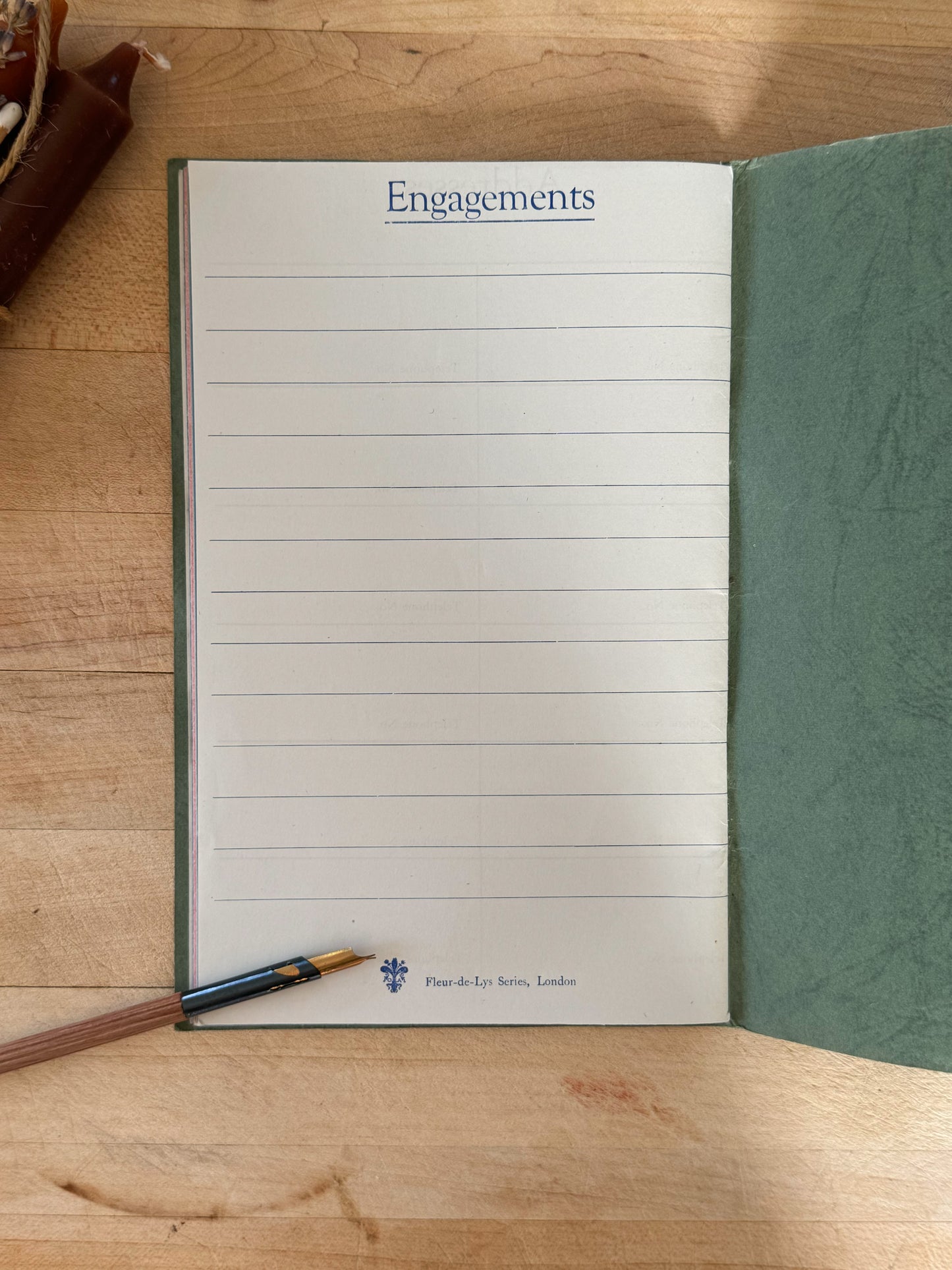 Vintage Handmade Folk Art Ink Blotter | Blotting Paper Book