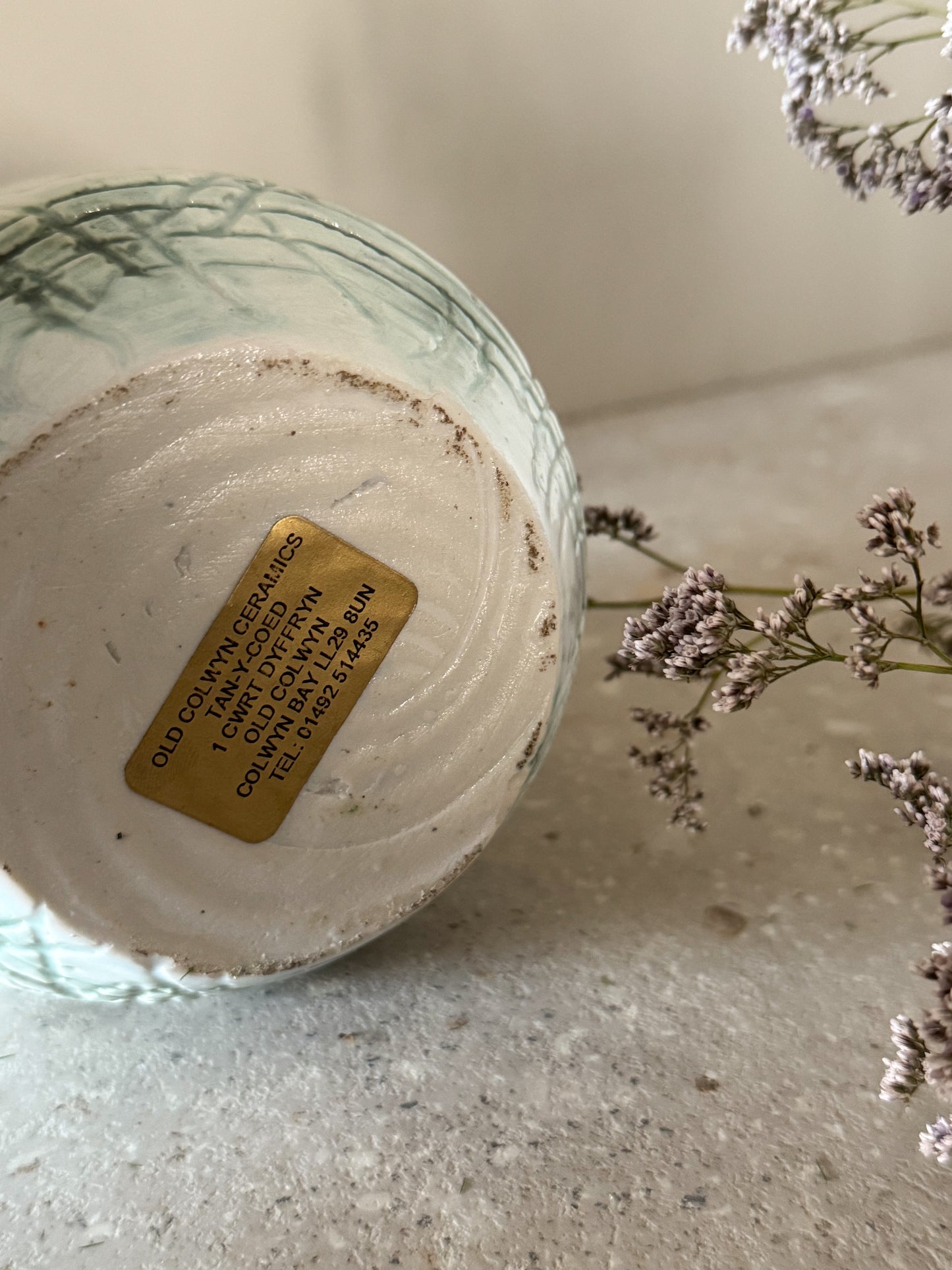 Vintage Midcentury Welsh Studio Pottery Bottle Vase - Old Colwyn Ceramics, North Wales