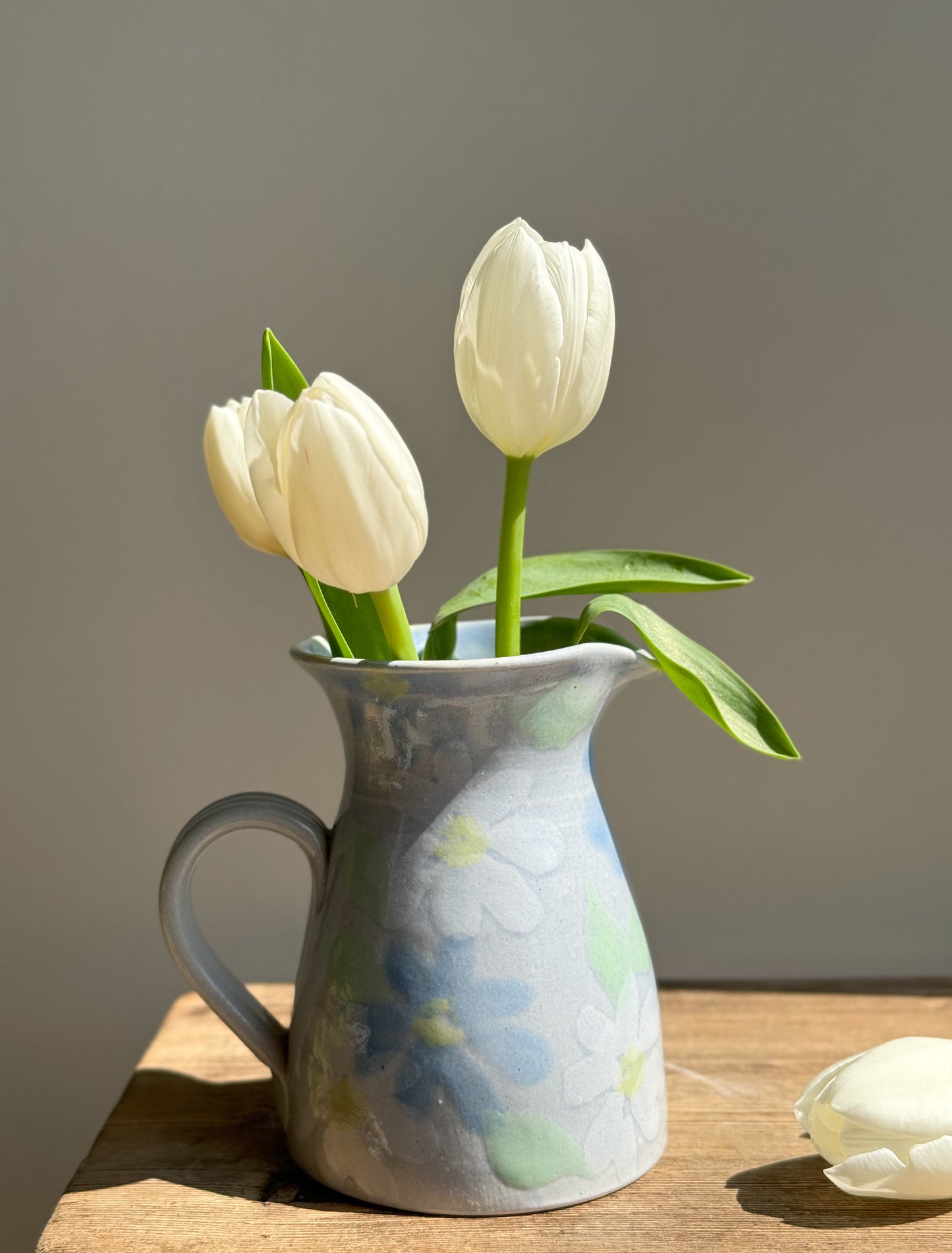 Welsh Studio Pottery Daisy Creamer, Chestnut Pottery