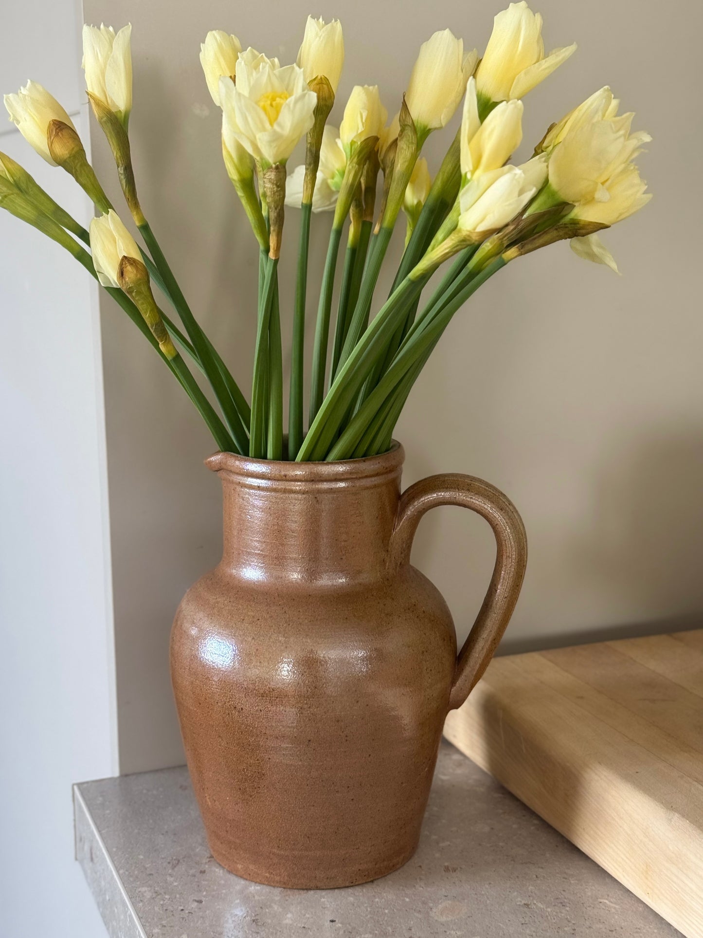 Vintage French Stoneware Jug – Grès de Bonny, Hand-Thrown, c.1960s