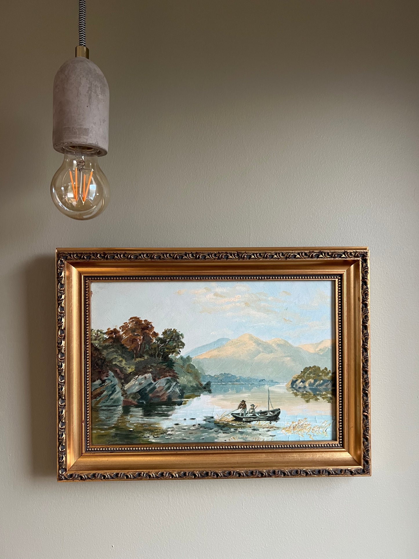 Original Framed Oil on Canvas • Sailing to Shore