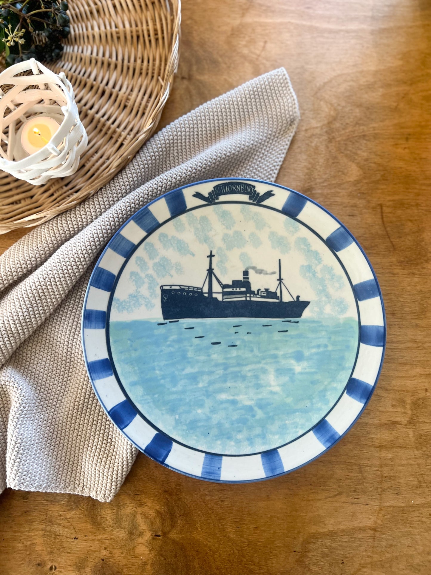Judy Mäkelä Aland, Finland, Studio Pottery Ship Plate