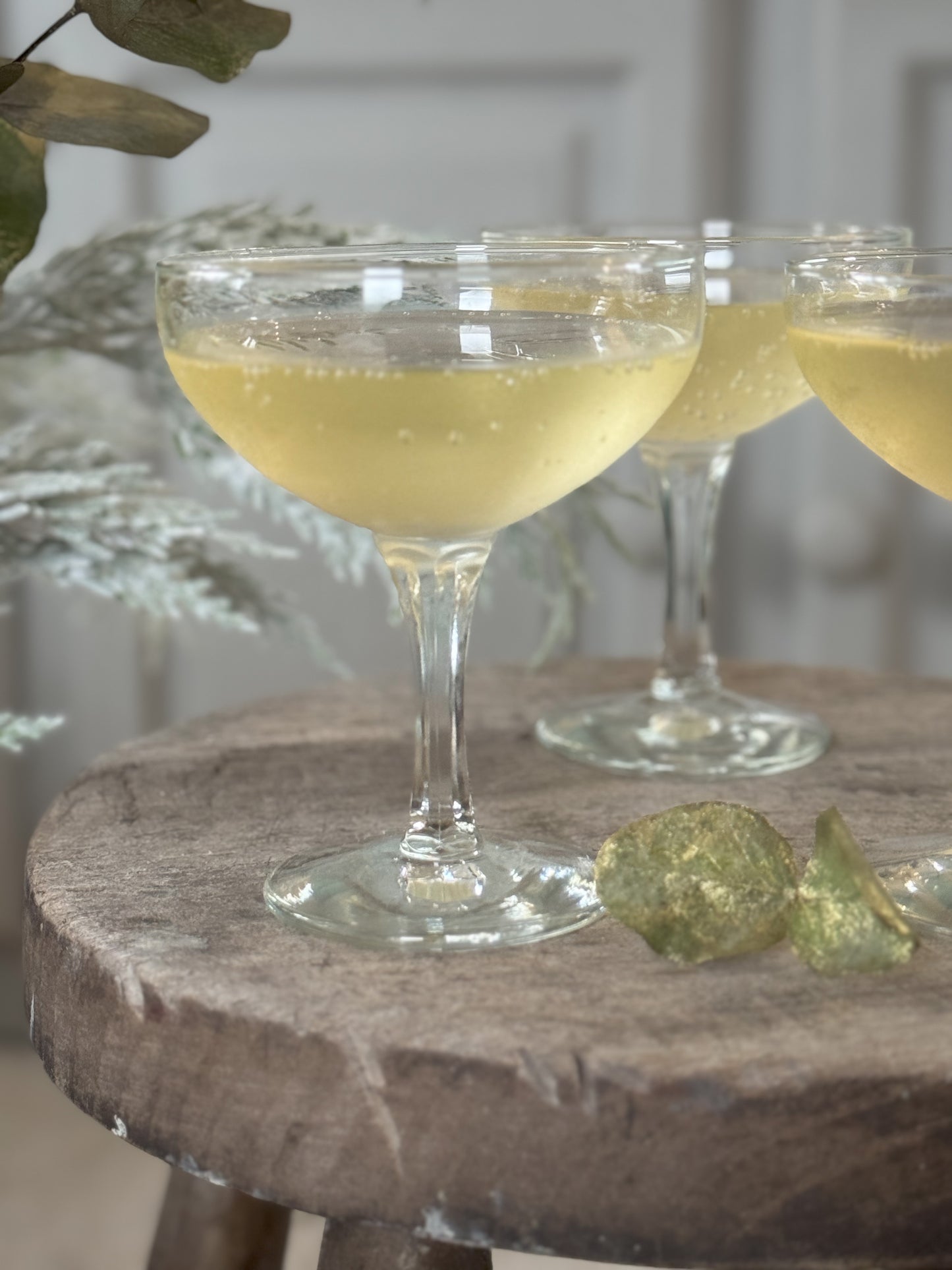 Vintage Art Deco Handblown Champagne Coupes | Set of 6