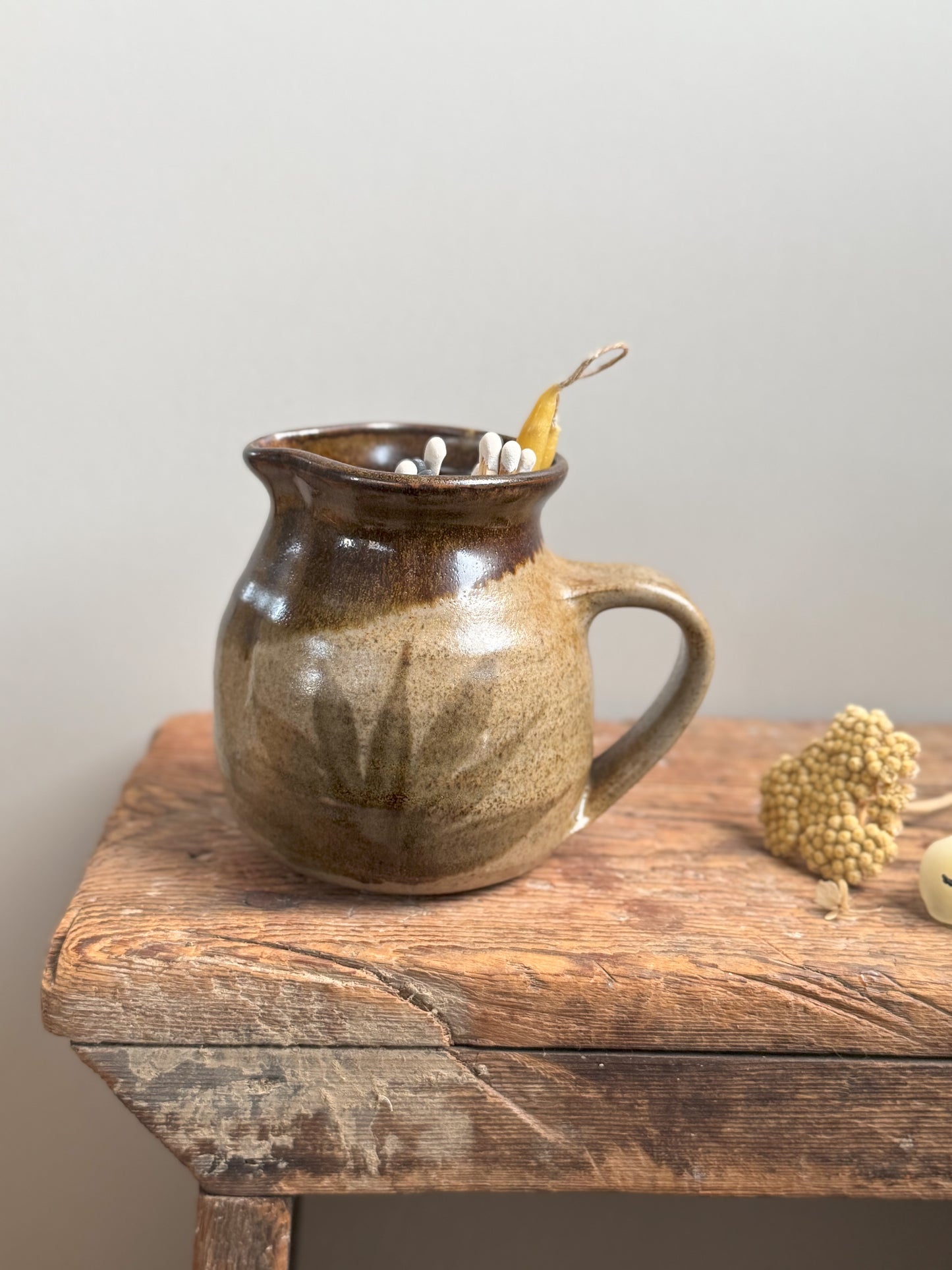 Vintage Anglesey Studio Pottery Creamer, Boat House Pottery, Rhosneiger, Andrew Southall