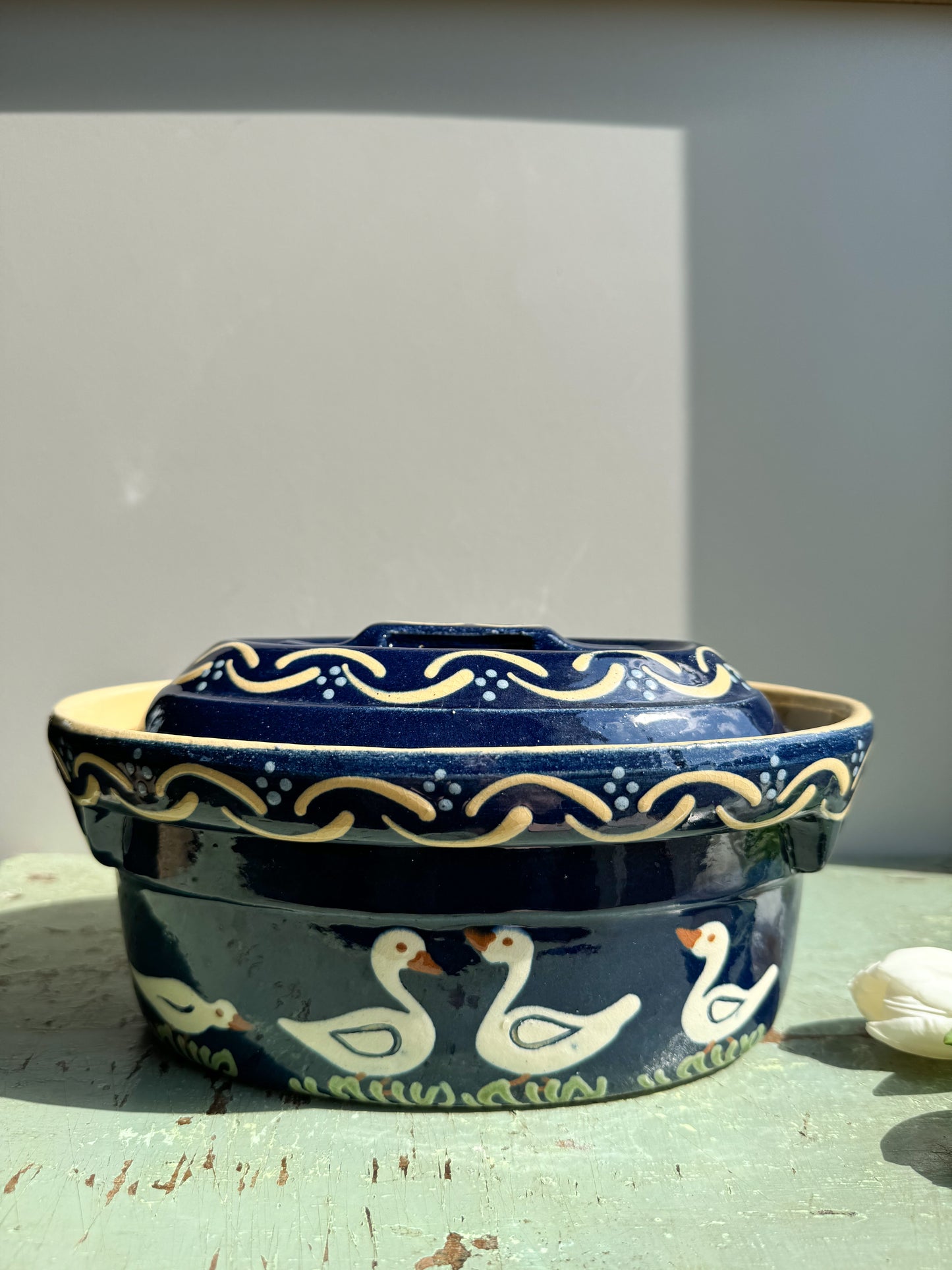 French Alsace Large Slipware Tureen
