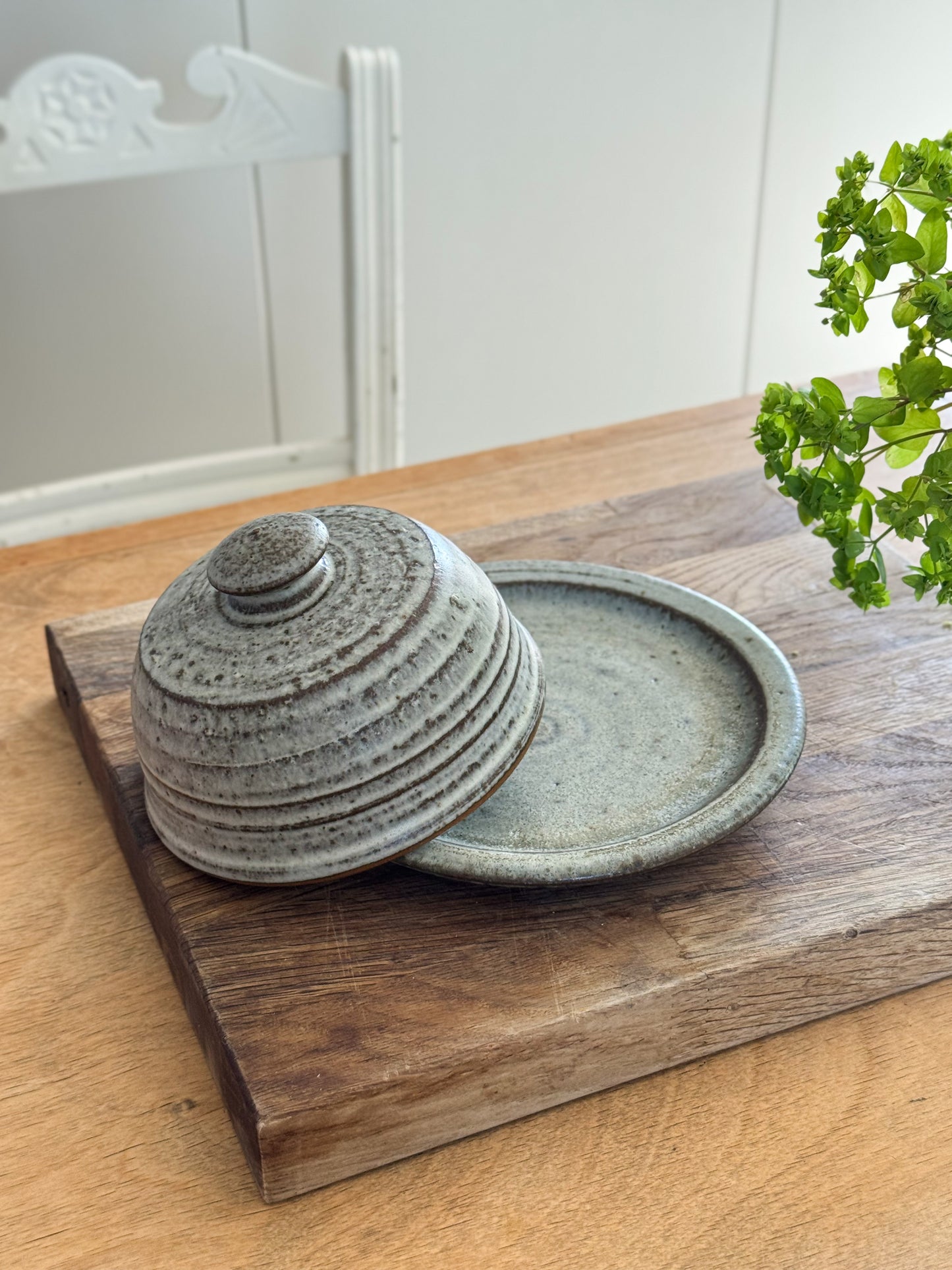 Very Rare Vintage Studio Pottery Butter Dish by John Maltby, Stoneshill Pottery, Devon