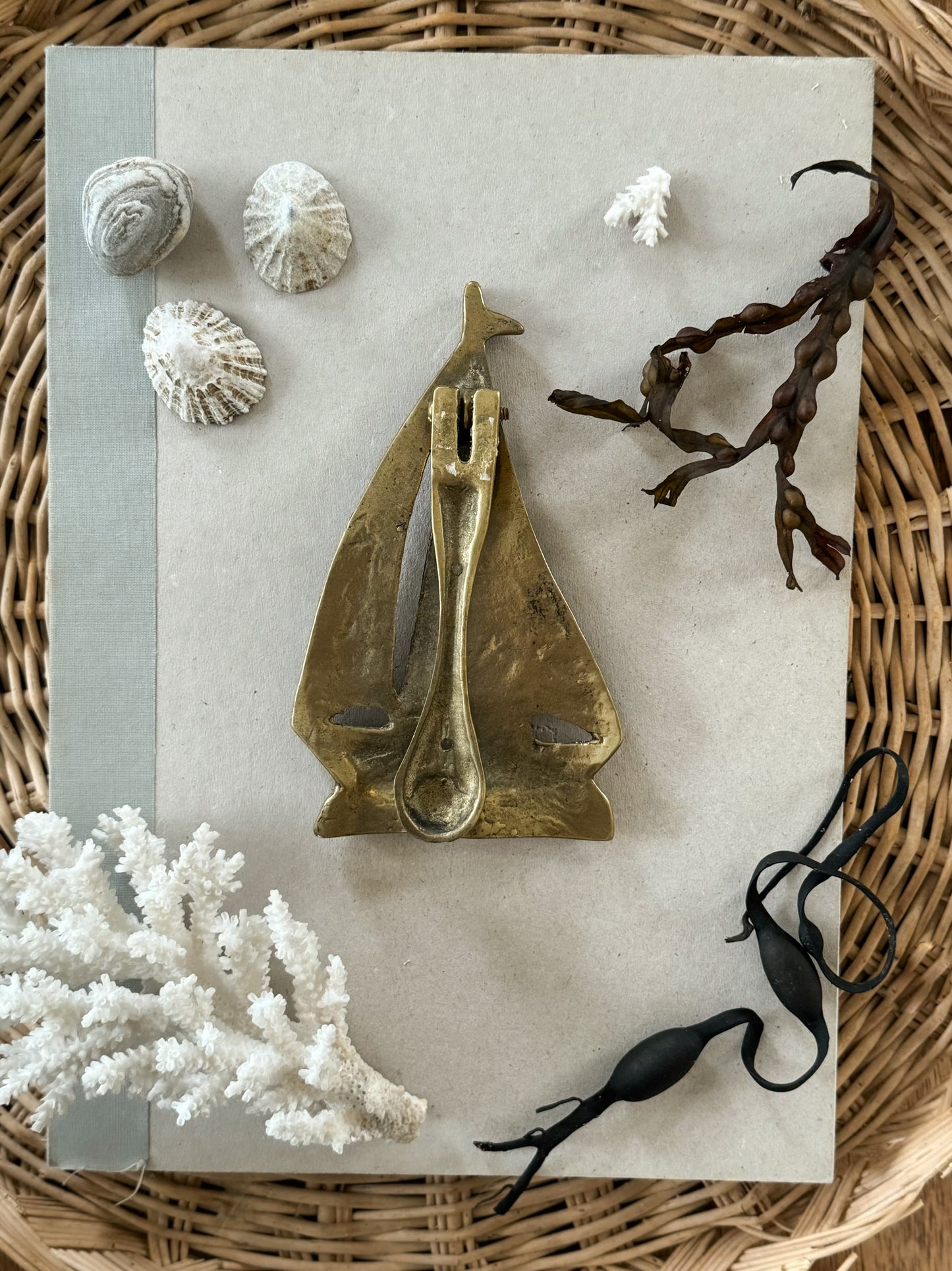 Vintage Solid Brass Sailing Boat Door Knocker