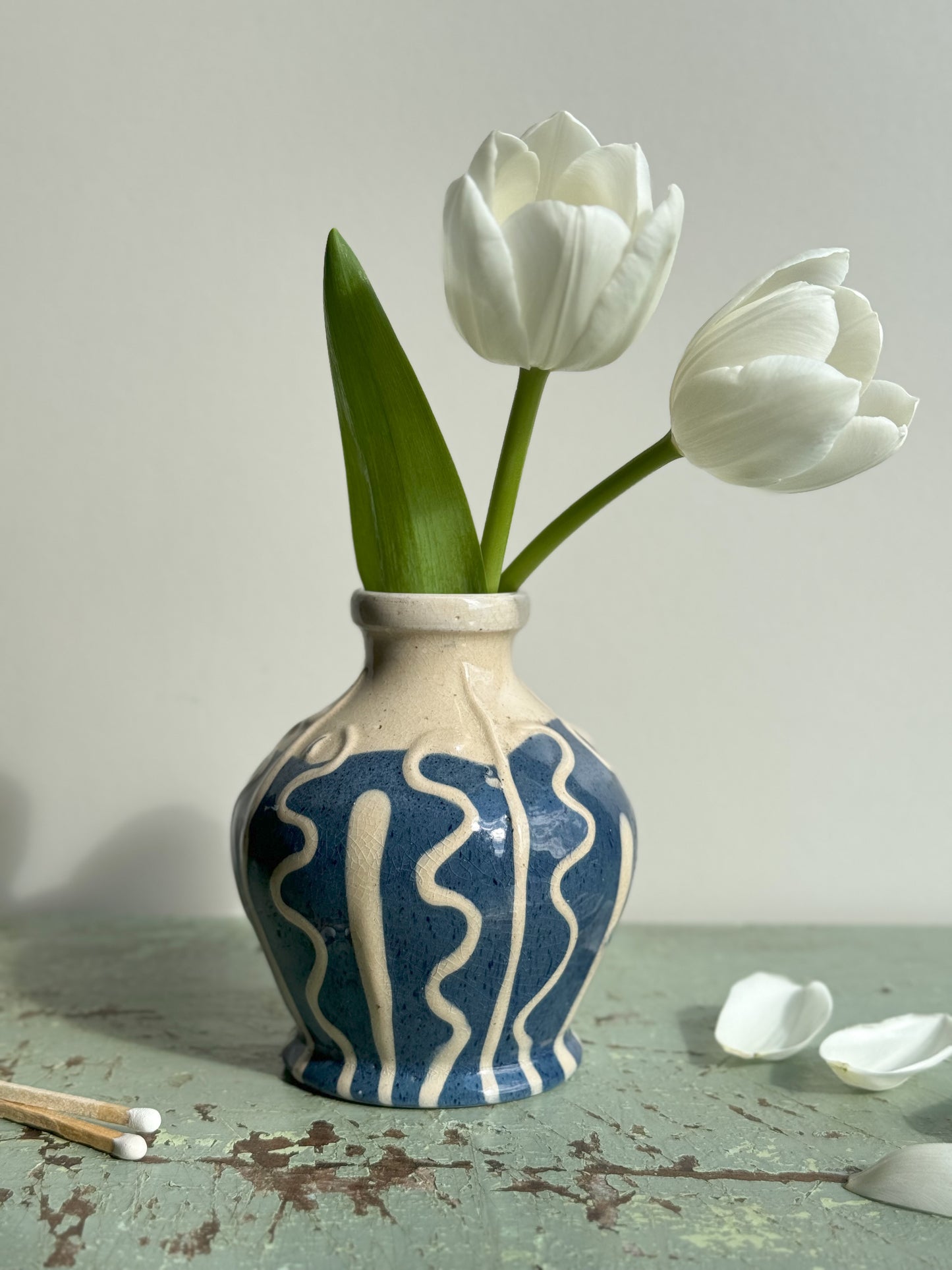 Vintage Slipware Pot by H.Martin
