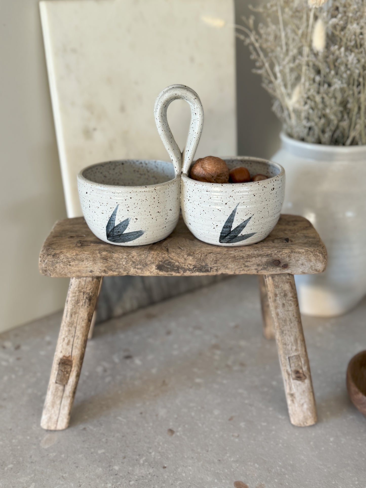 Vintage Studio Pottery Sectional Nibbles Dish